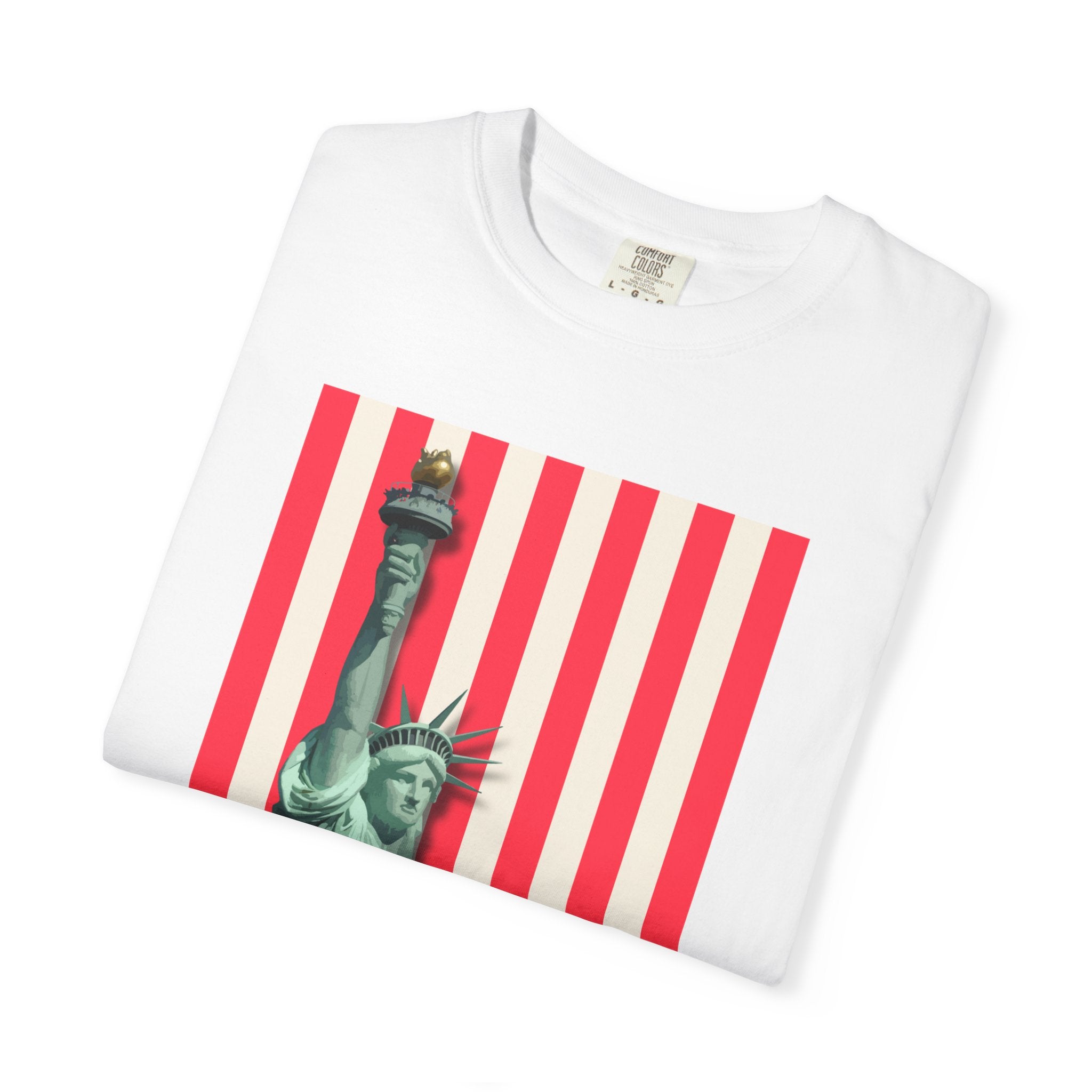 American Vibes T-Shirt — Statue of Liberty Patriotic Tee for 4th of July