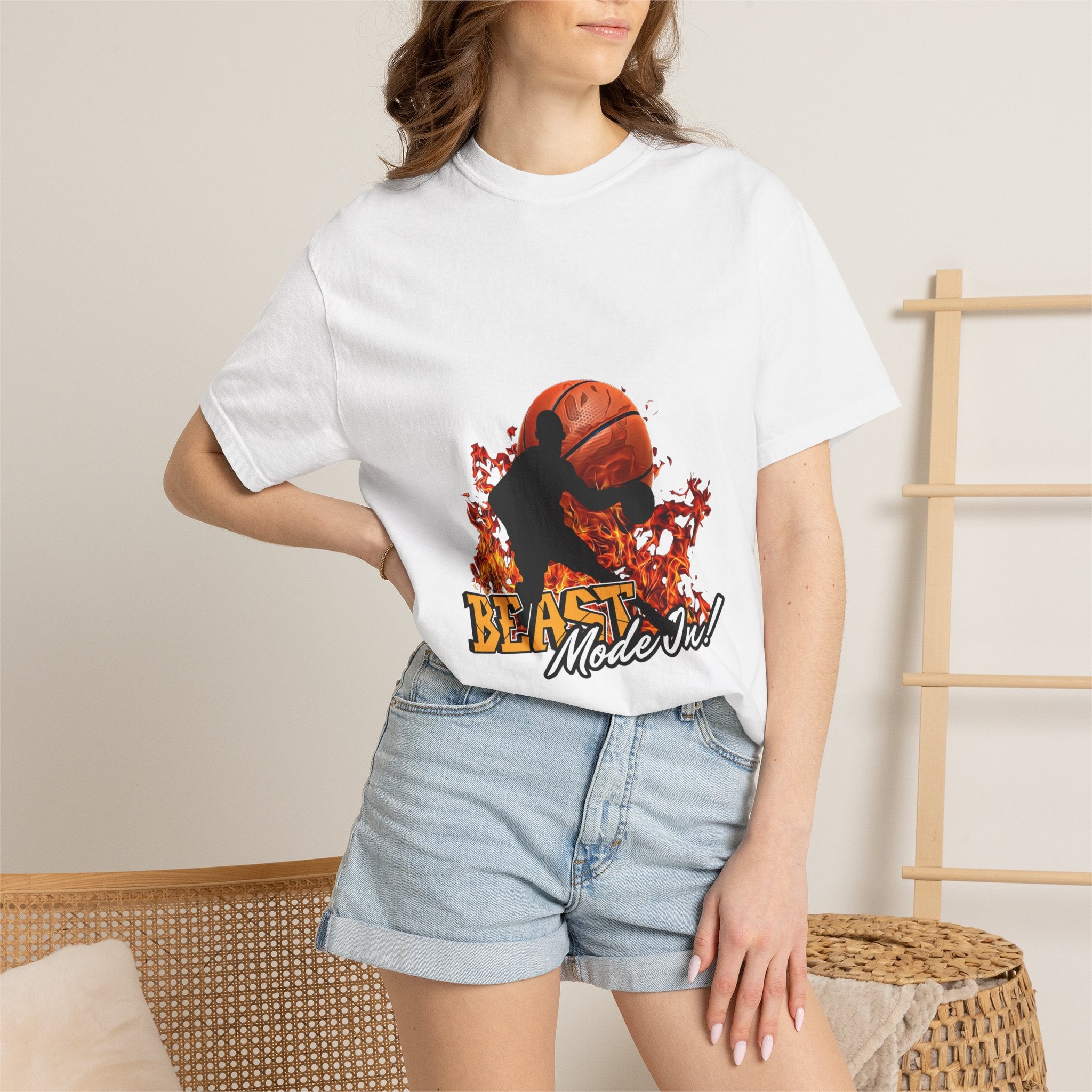 Basketball 'Beast Mode' Tee — Basketball Player Silhouette Graphic T-Shirt