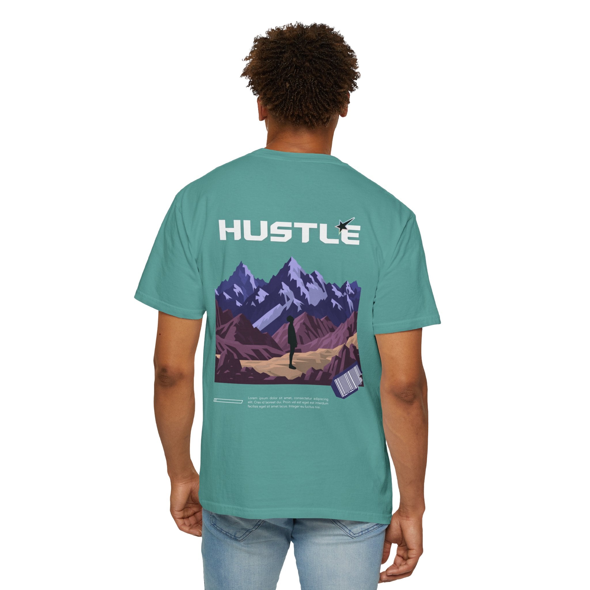 Hustle Mountain T-Shirt — Adventure Motivational Graphic Tee