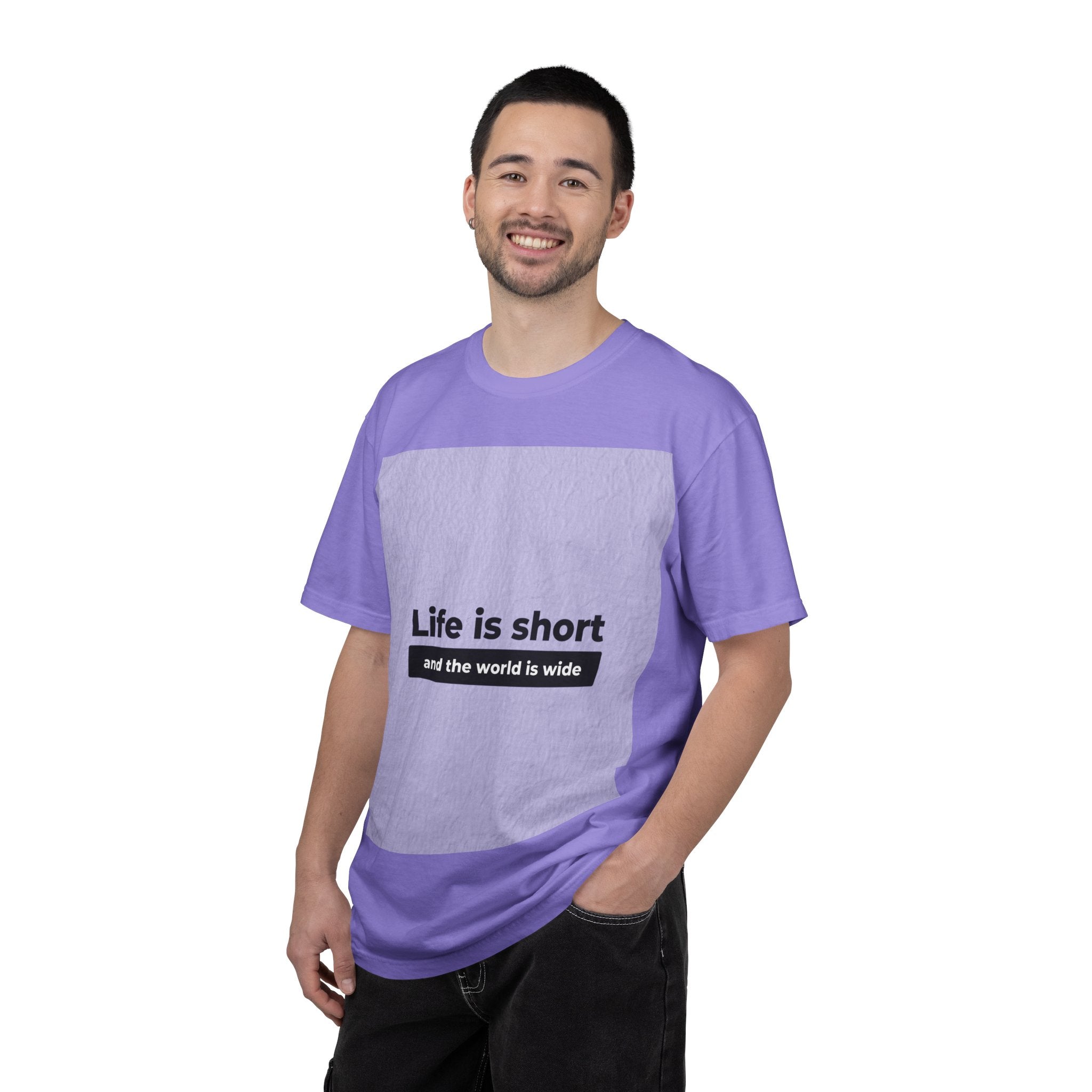 Life Is Short Travel T‑Shirt — "Life is short and the world is wide" Adventure Tee