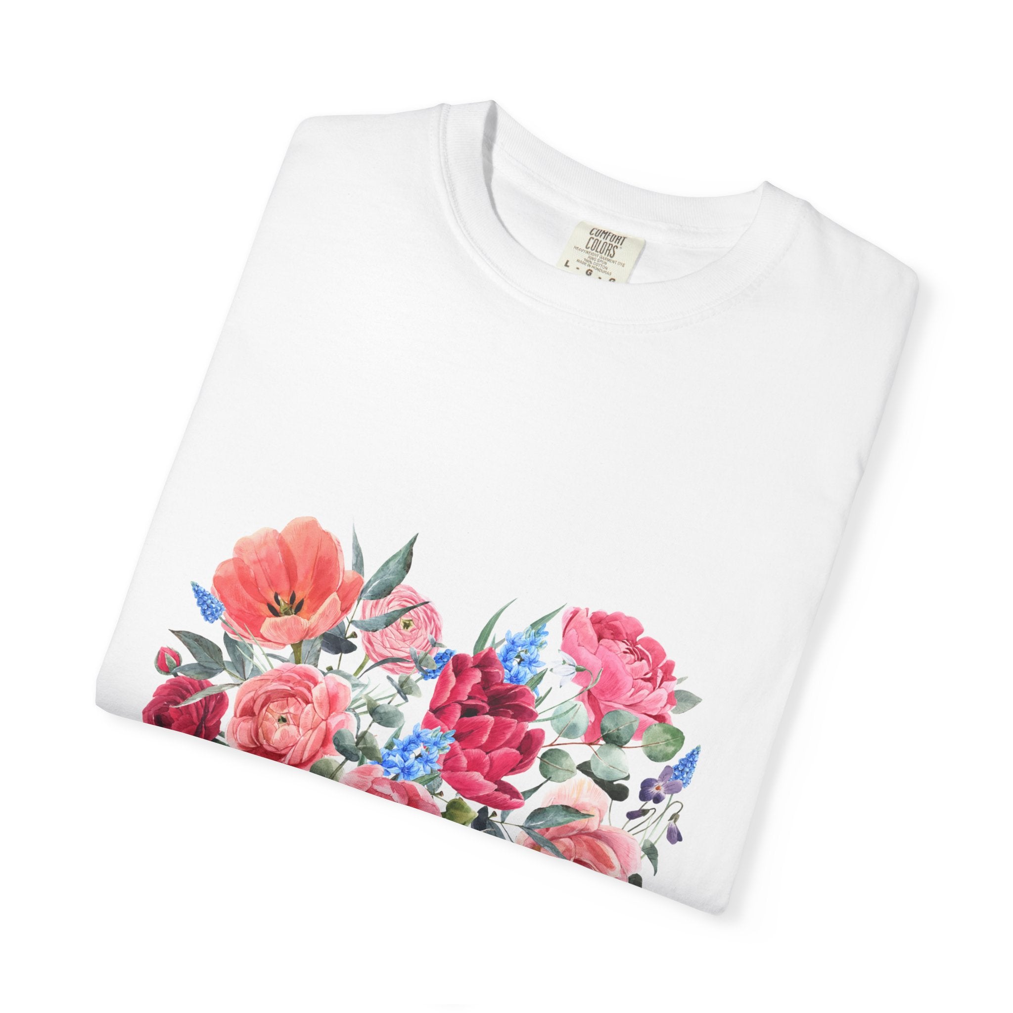 Floral Heart T-Shirt – Watercolor Rose Heart Graphic Tee (Valentine’s Day, Mother's Day)