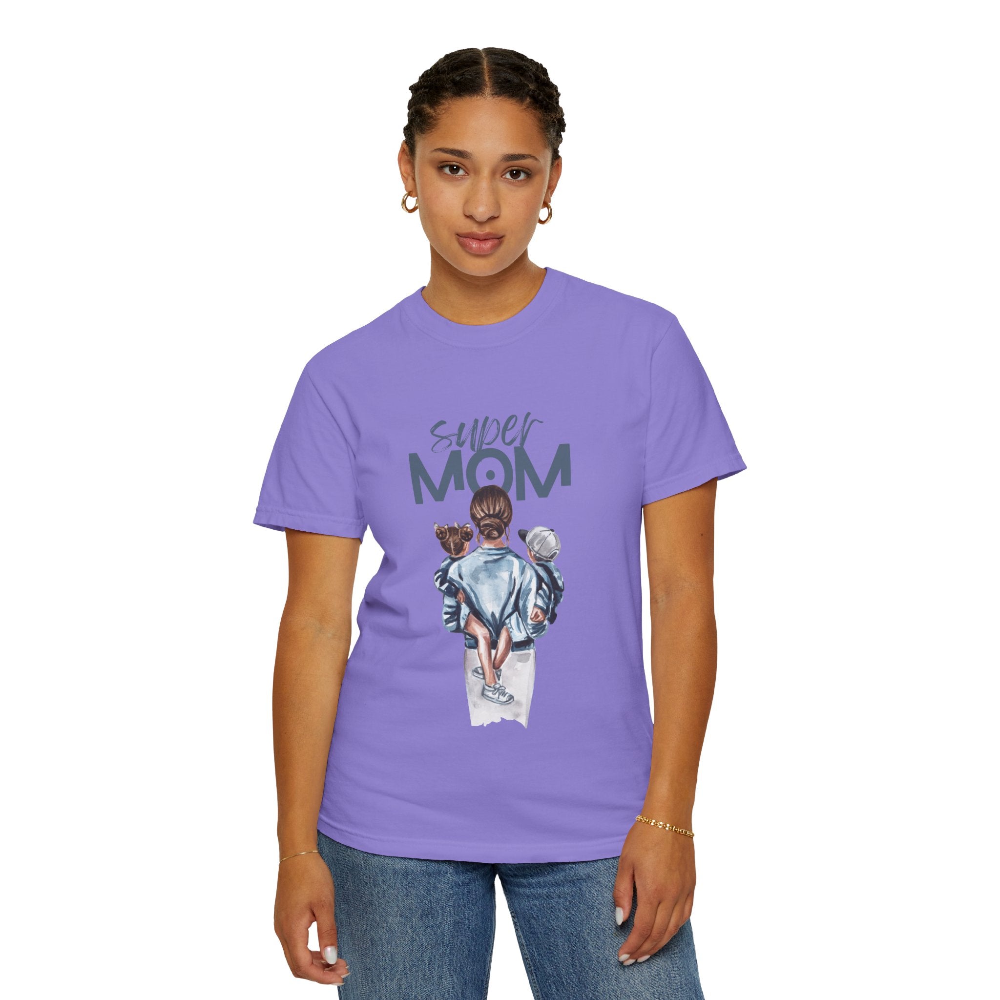 Super Mom T-Shirt — Mom with Kids Graphic Tee | Mother's Day Gift