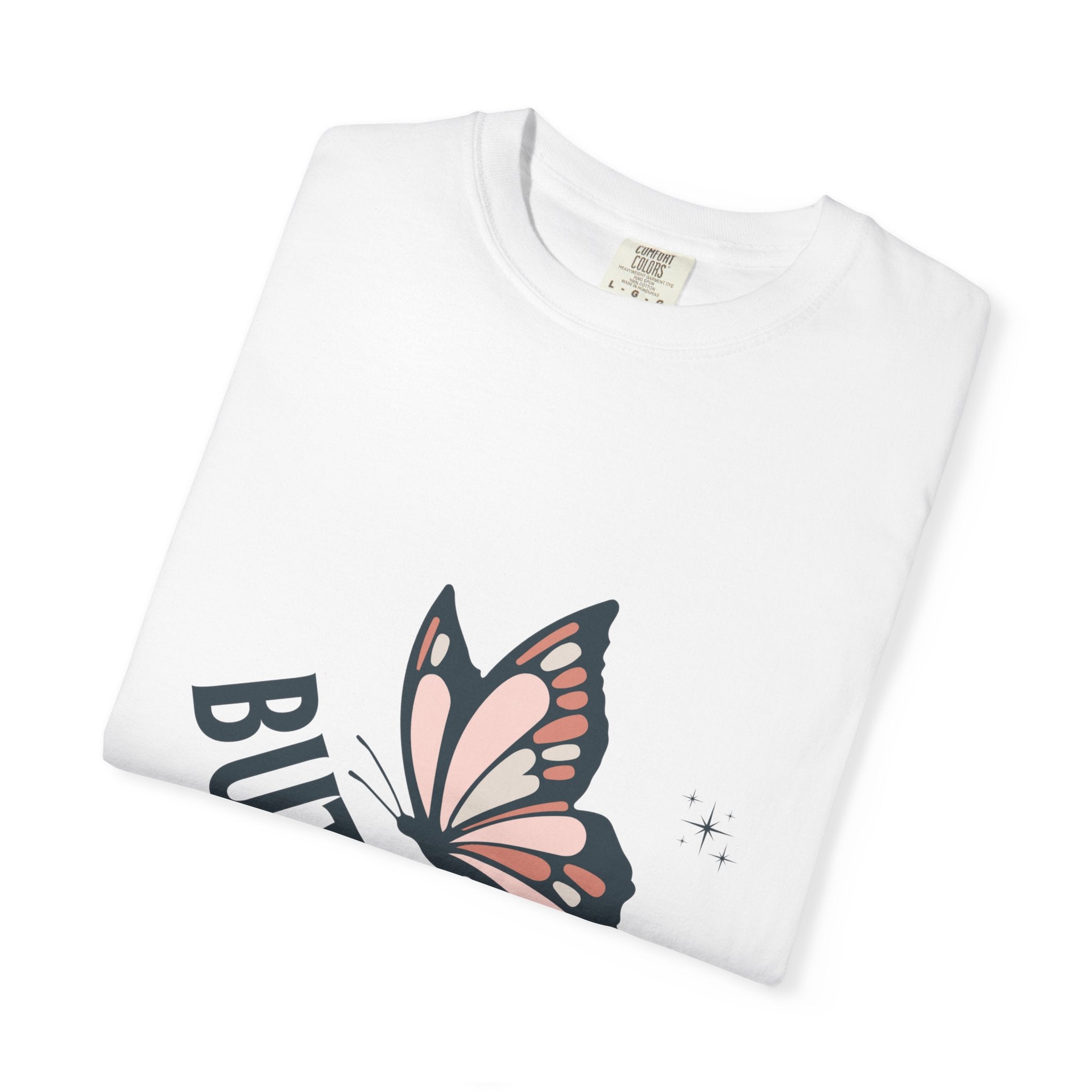 Butterfly Graphic T-Shirt — Pink Monarch Floral Tee