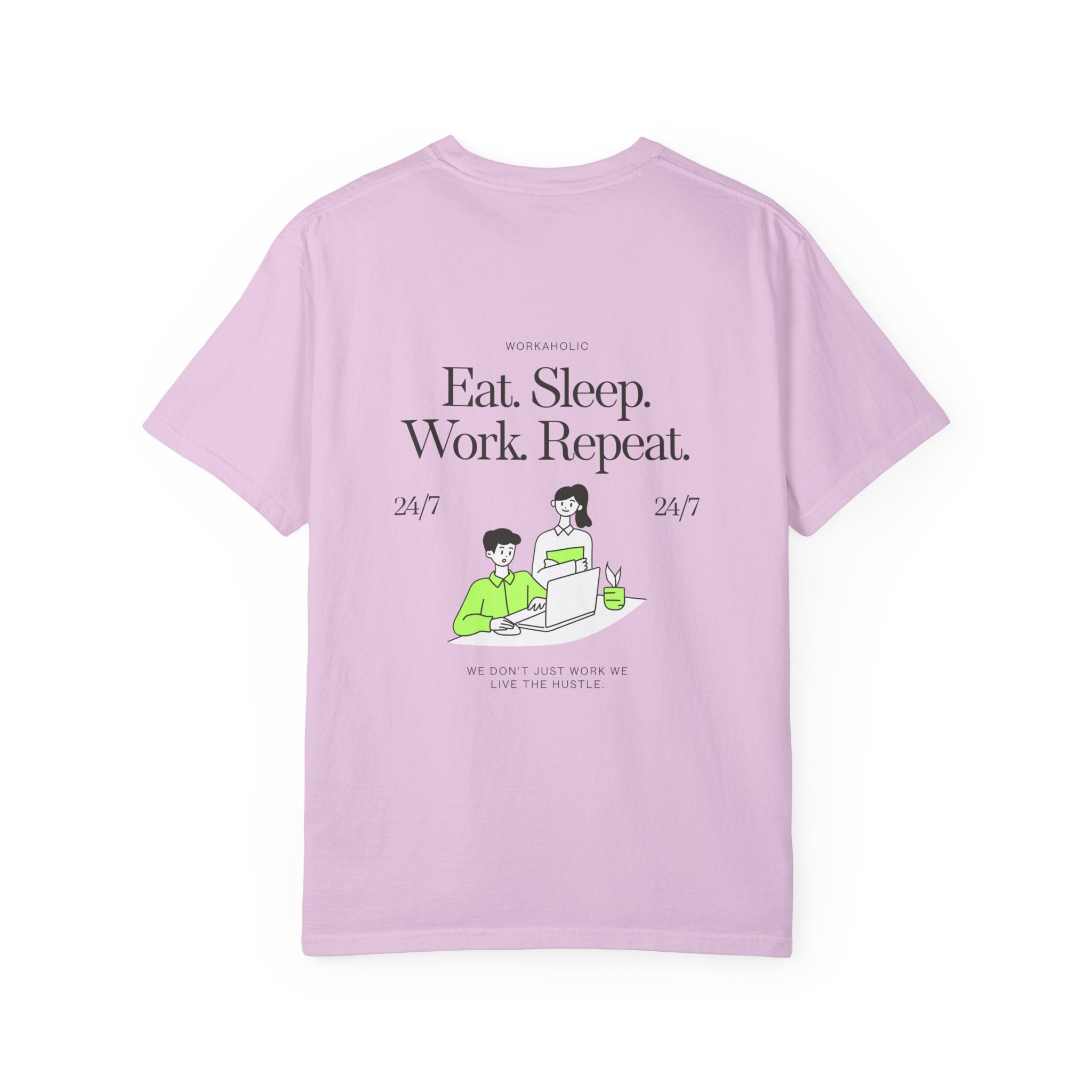 Eat. Sleep. Work. Repeat. Tee — Minimalist Remote Work Graphic T-Shirt