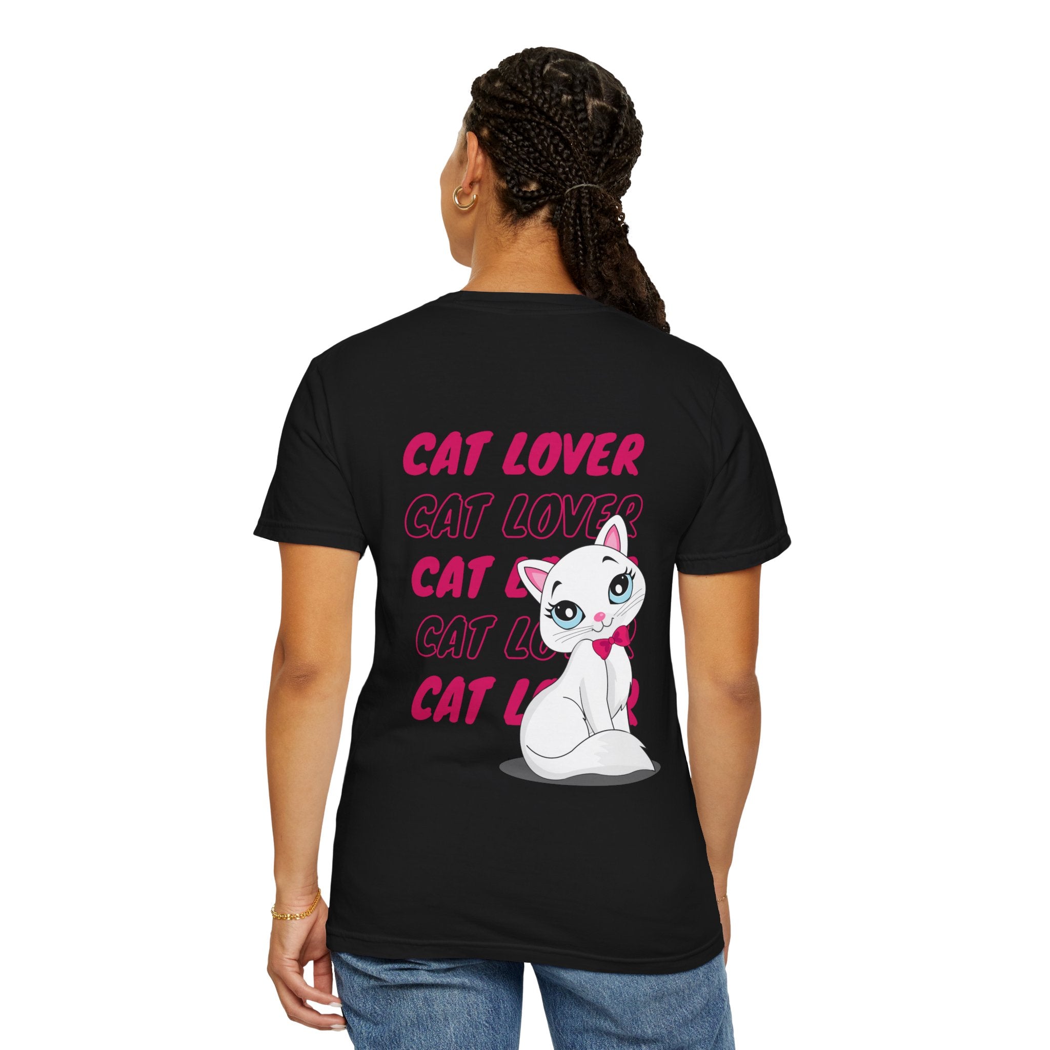 Cat Lover T-Shirt — Cute White Kitten Graphic Tee for Cat Moms & Fans