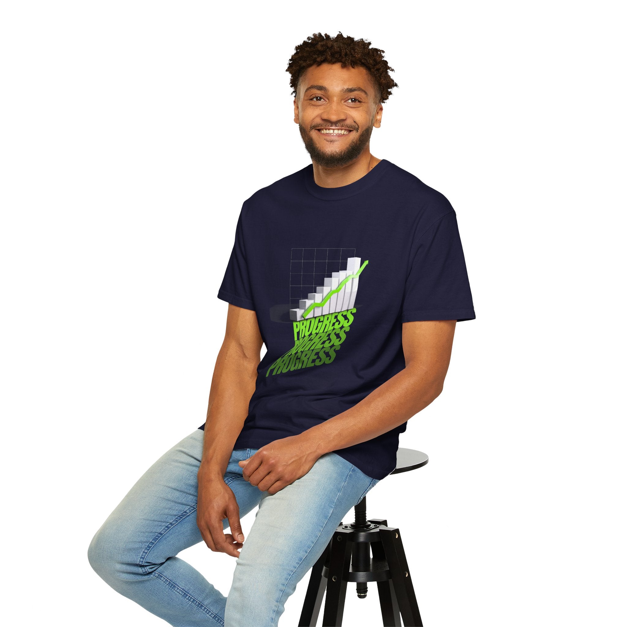 Progress Bar T-Shirt — Motivational 'PROGRESS' Graphic Tee