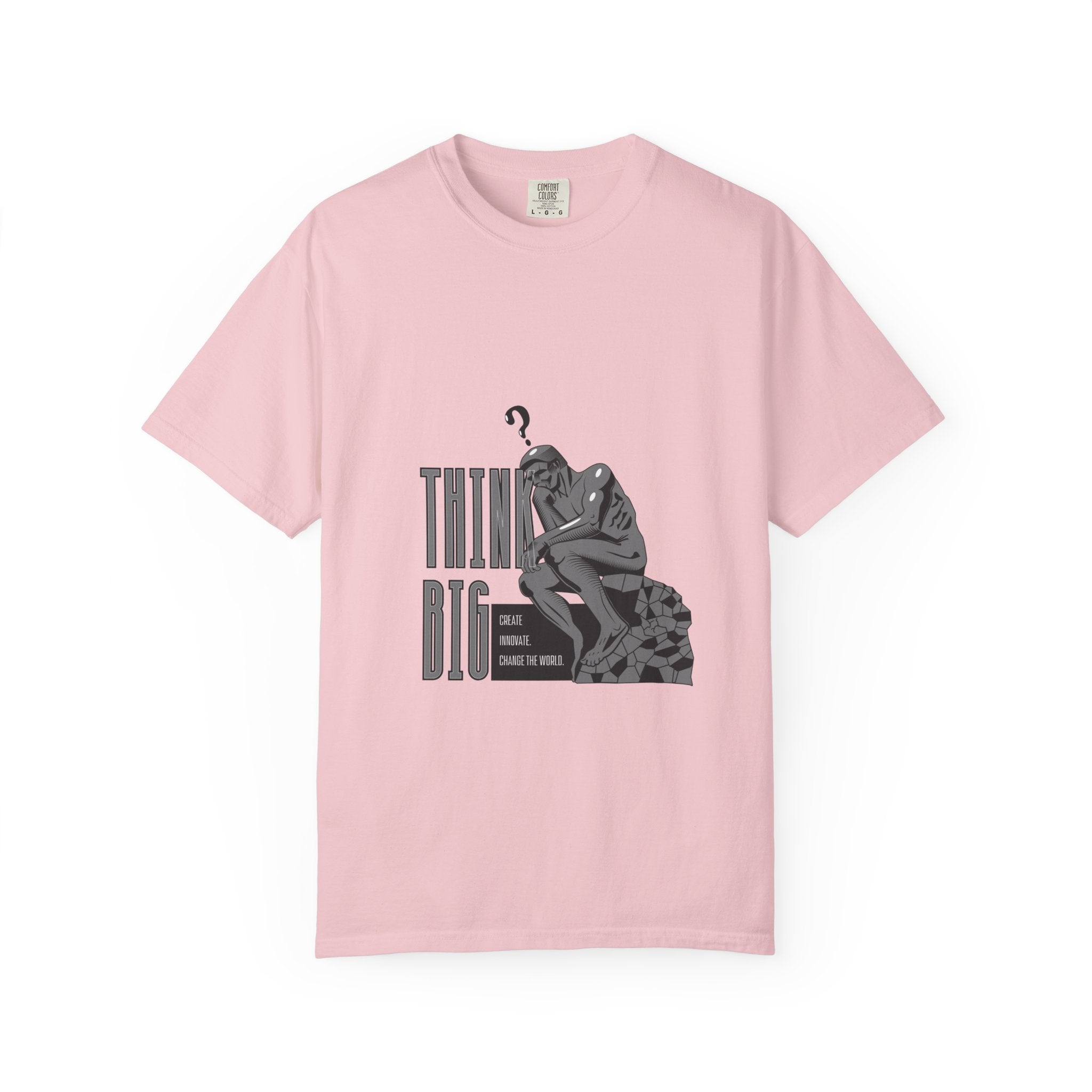 Think Big T-Shirt — Motivational Graphic Tee with Thinking Man Design
