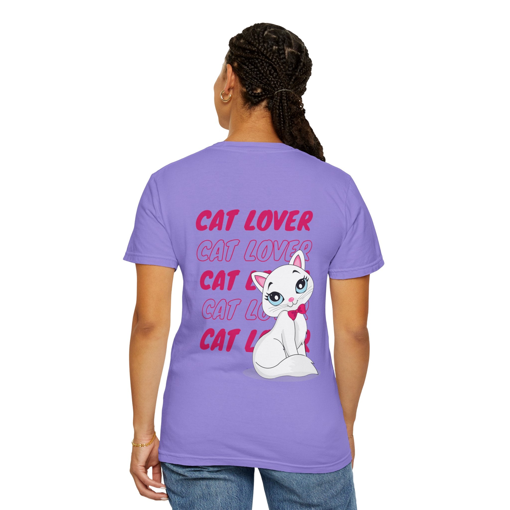 Cat Lover T-Shirt — Cute White Kitten Graphic Tee for Cat Moms & Fans