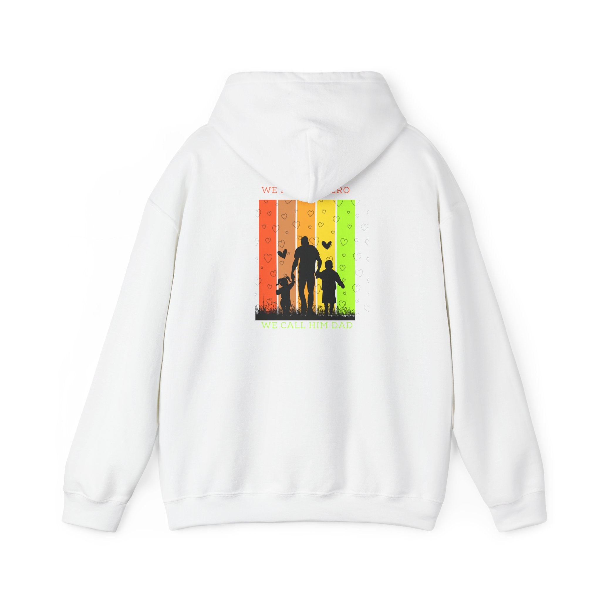 Father and Kids Retro Sunset Hoodie — Dad and Children Silhouette Sweatshirt