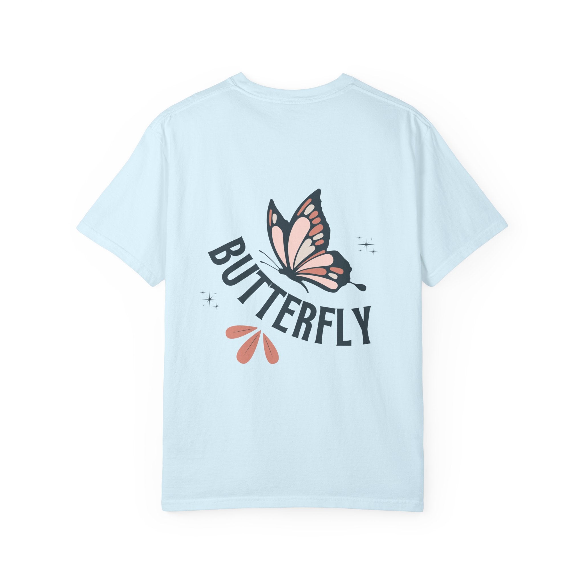 Butterfly Graphic T-Shirt — Pink Monarch Floral Tee