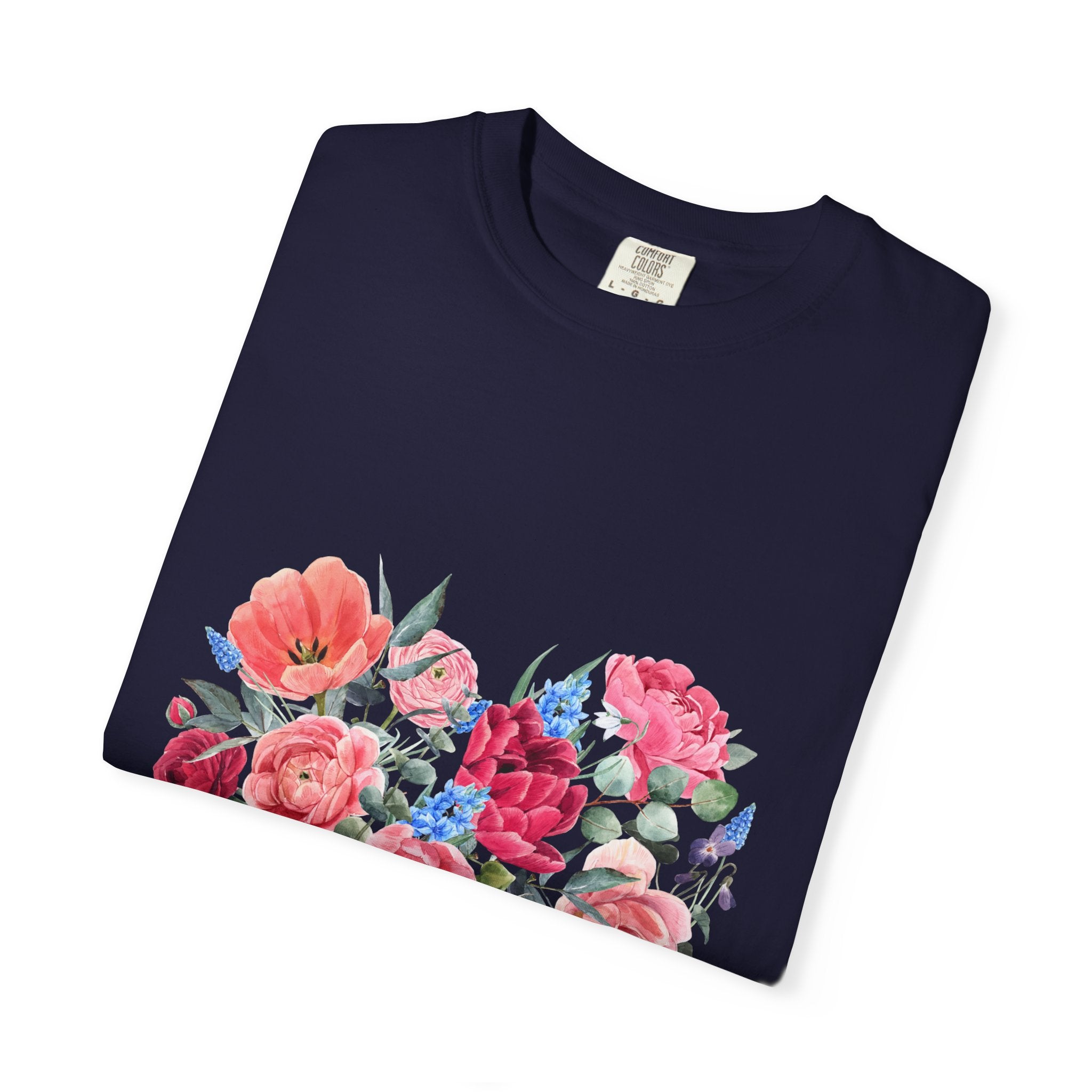 Floral Heart T-Shirt – Watercolor Rose Heart Graphic Tee (Valentine’s Day, Mother's Day)