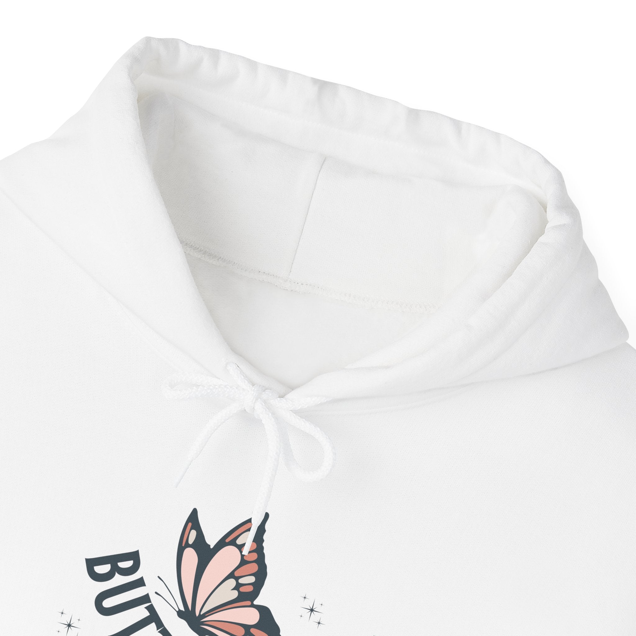 Butterfly Hoodie — Floral Pink Butterfly Graphic Pullover
