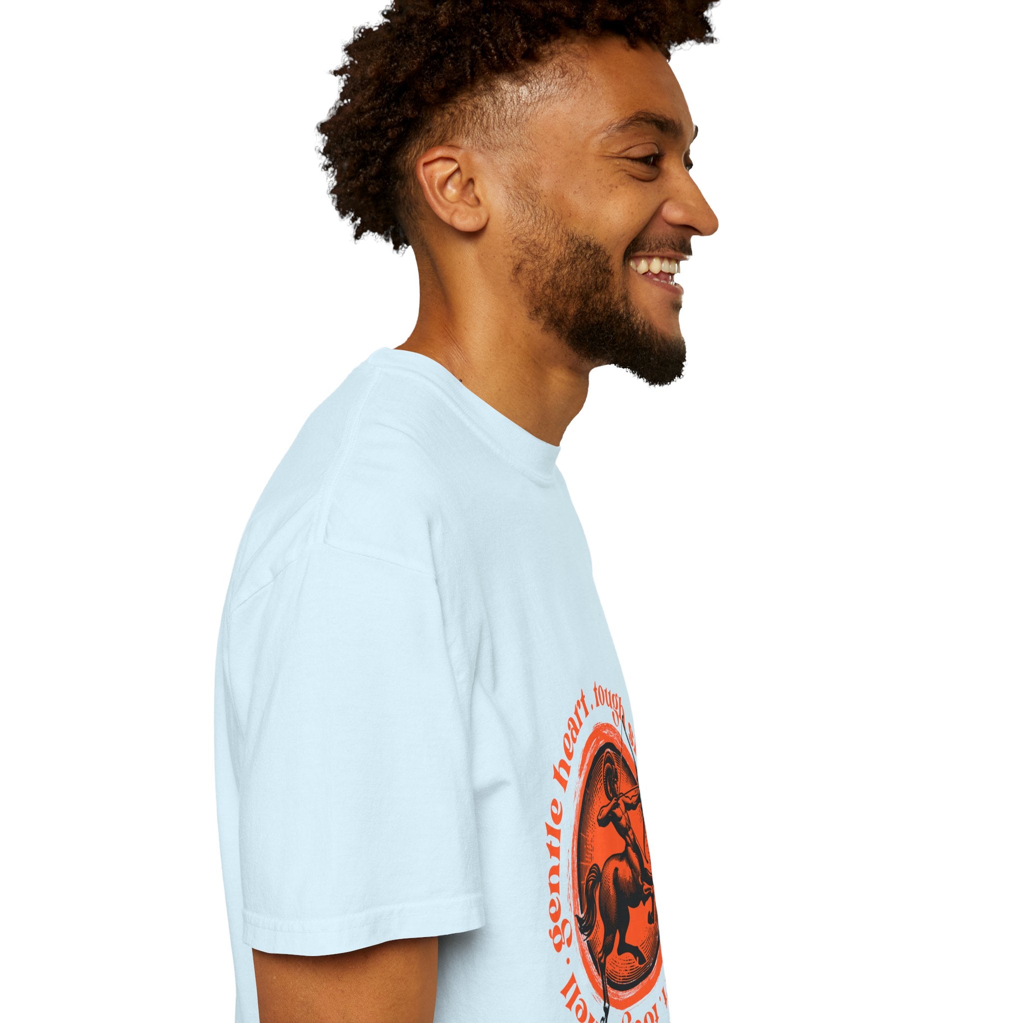 Aries Ram Graphic T-Shirt — "Gentle Heart, Tough Soul" Zodiac Tee