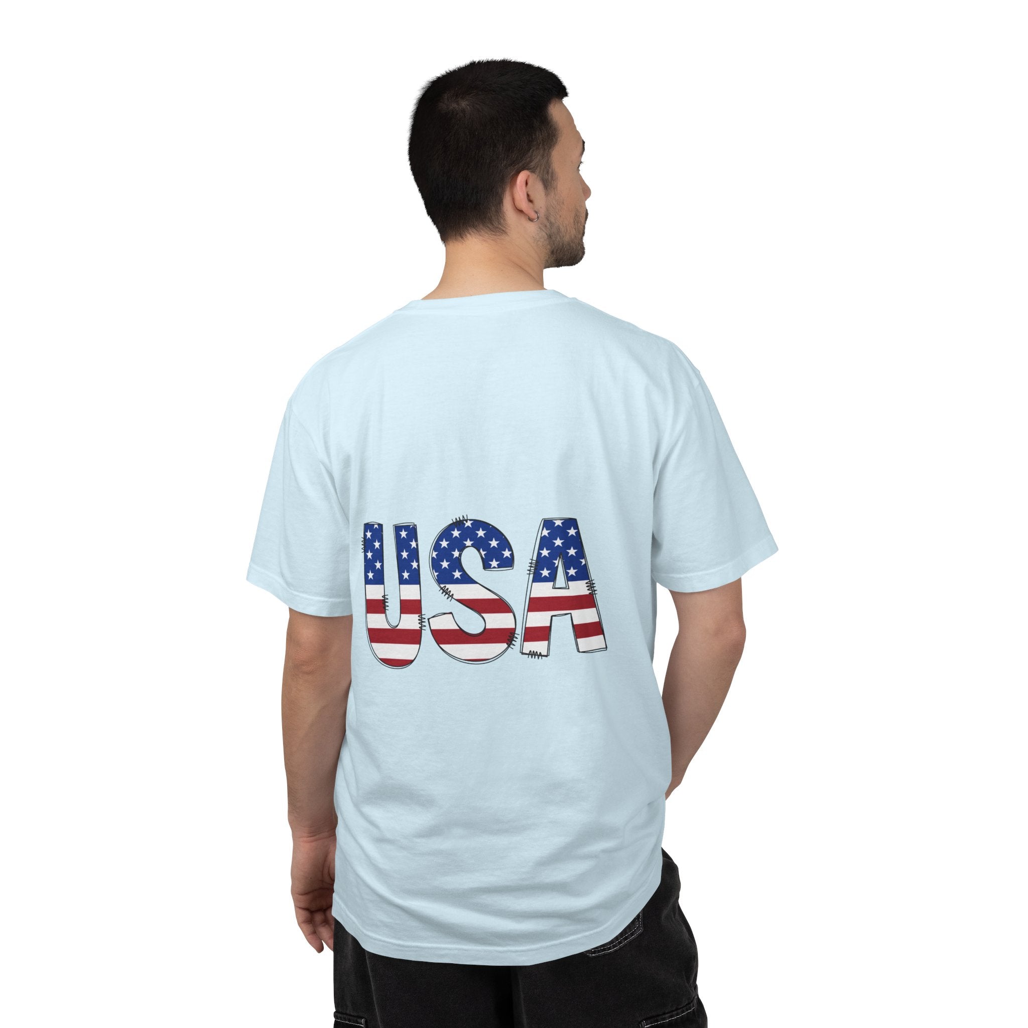 USA Flag Graphic T-Shirt — Patriotic Fourth of July Tee