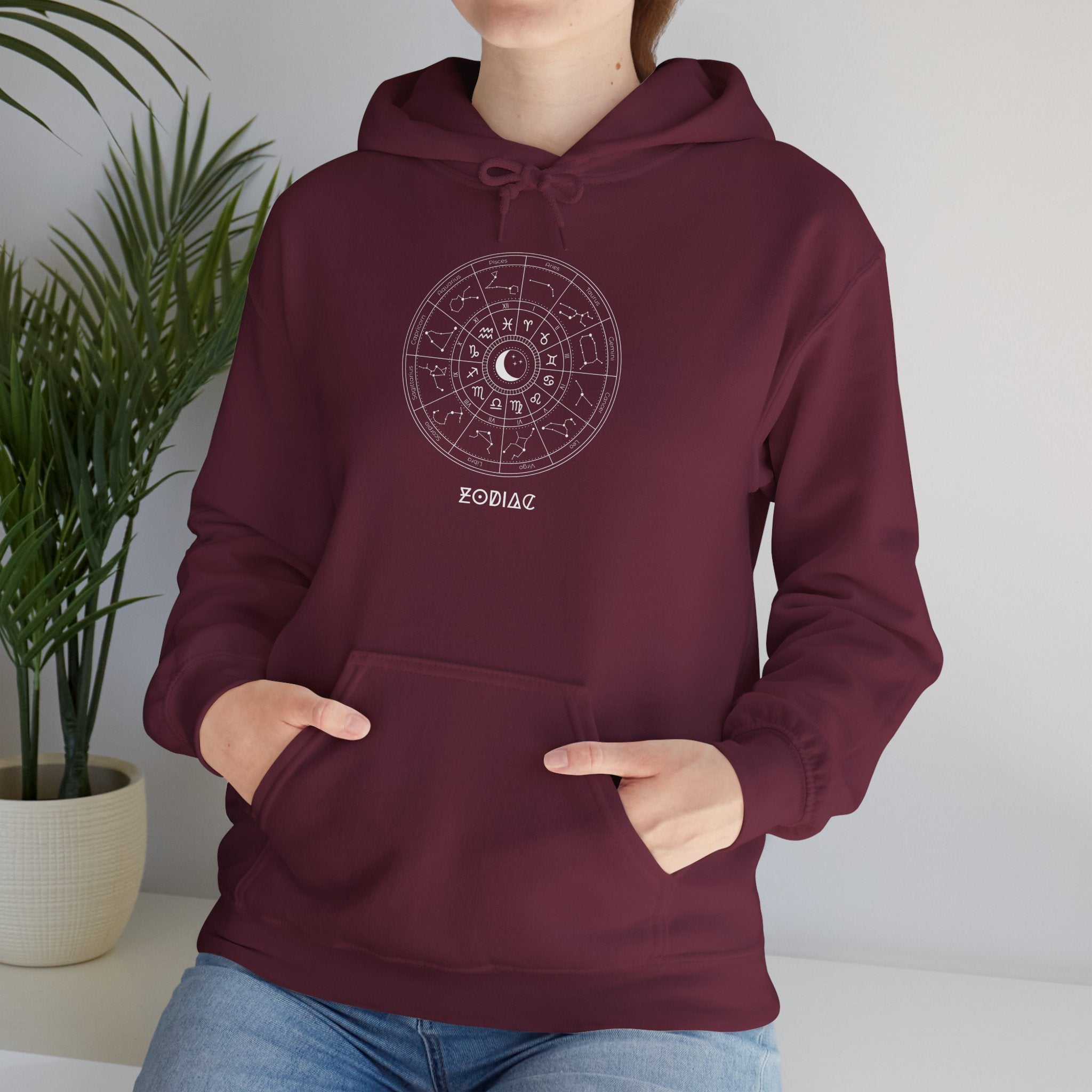 Zodiac Constellation Hoodie - Moon & Star Astrology Graphic Sweatshirt