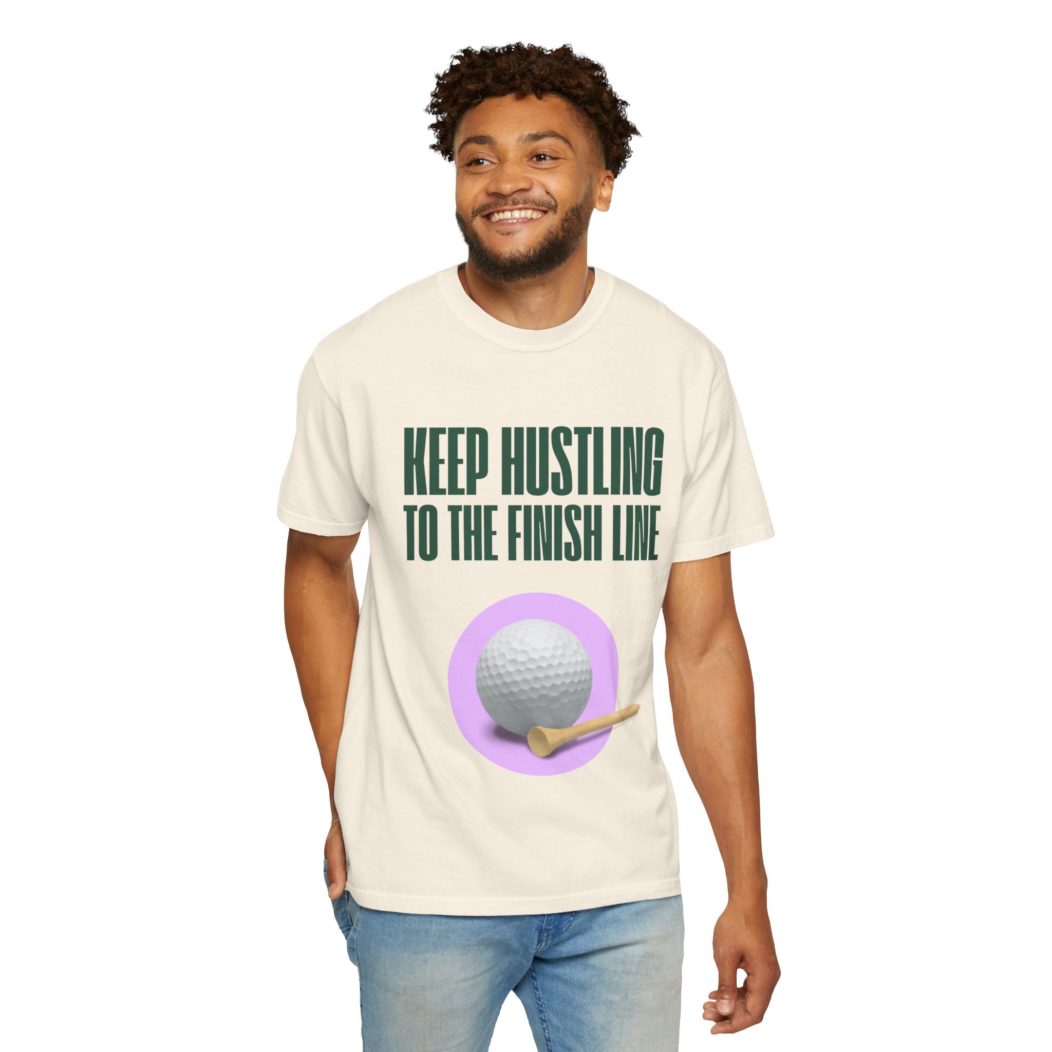 Keep Hustling to the Finish Line Golf T‑Shirt
