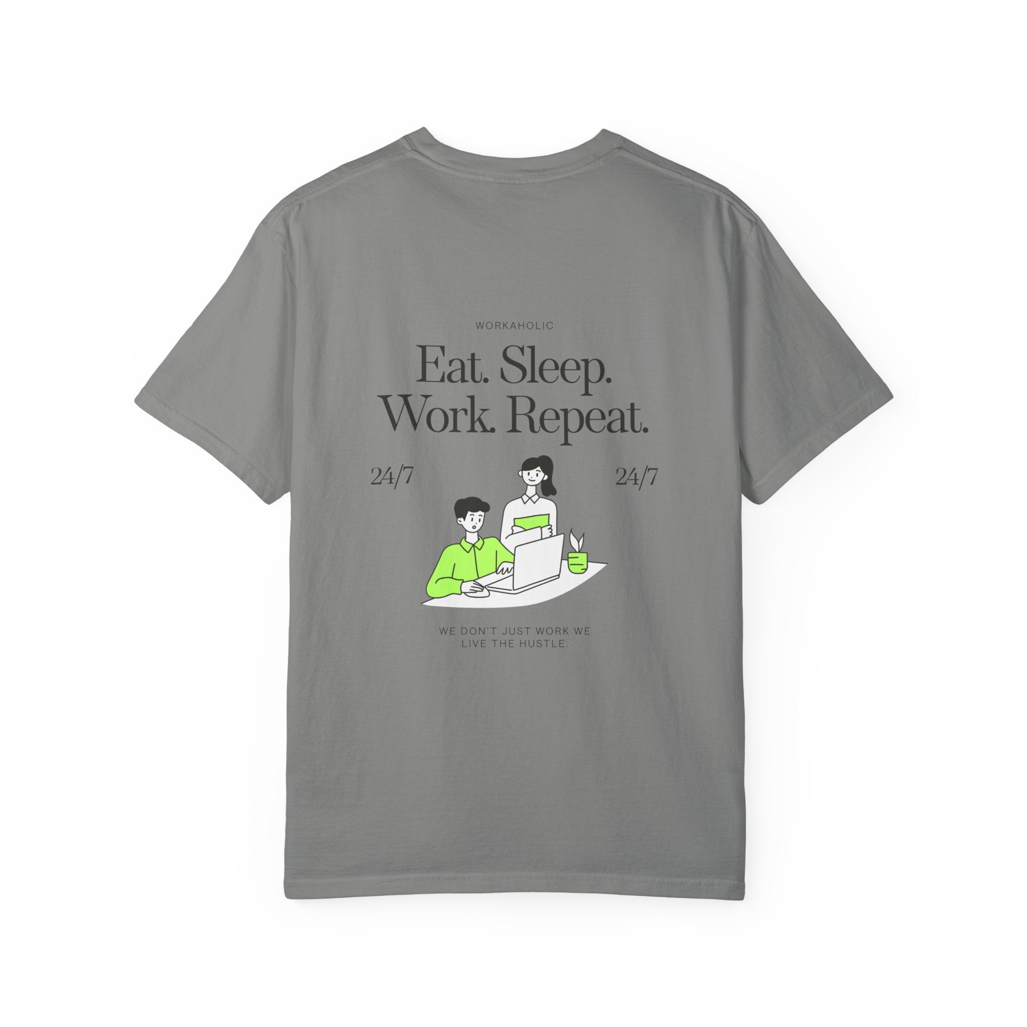 Eat. Sleep. Work. Repeat. Tee — Minimalist Remote Work Graphic T-Shirt