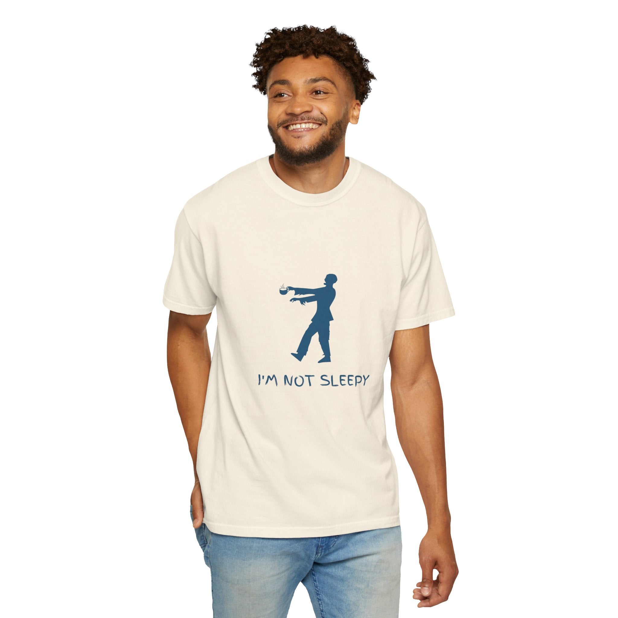 Zombie Silhouette T-Shirt — "I’m Not Sleepy" Funny Halloween Tee