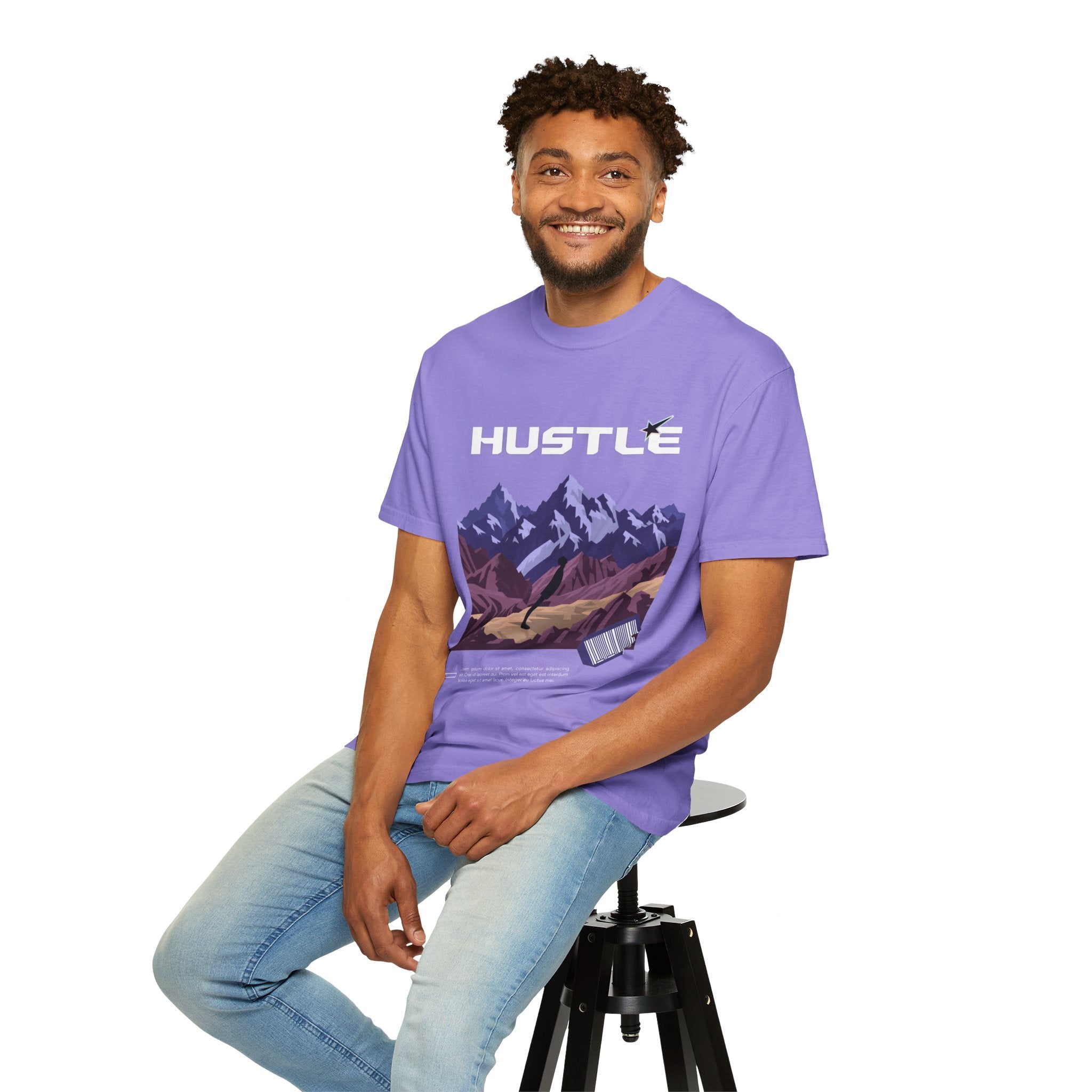 Hustle Mountain T-Shirt — Adventure Motivational Graphic Tee