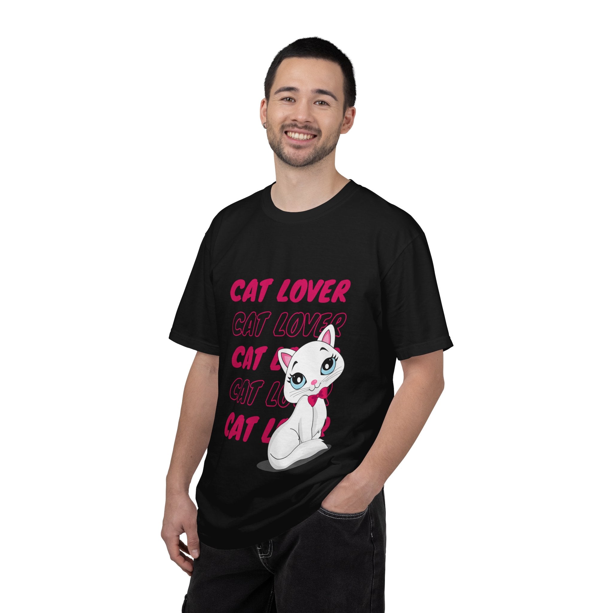Cat Lover T-Shirt — Cute White Kitten Graphic Tee for Cat Moms & Fans