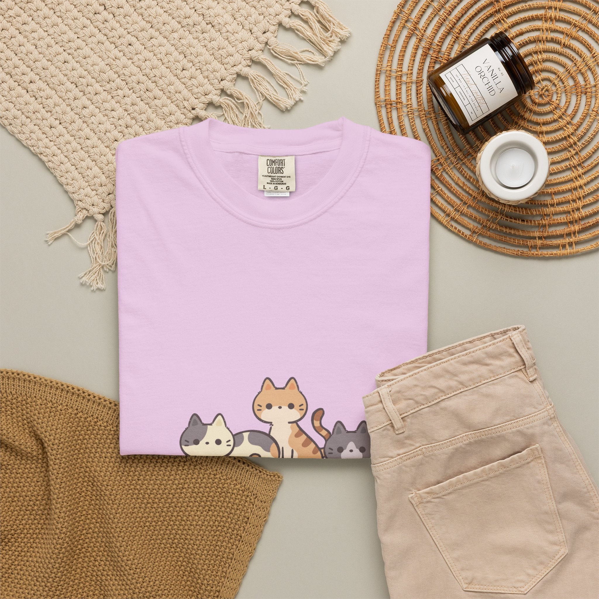 Pet Lover T-Shirt — "Life is More Colorful if You Have a Pet" Cute Cat Illustration