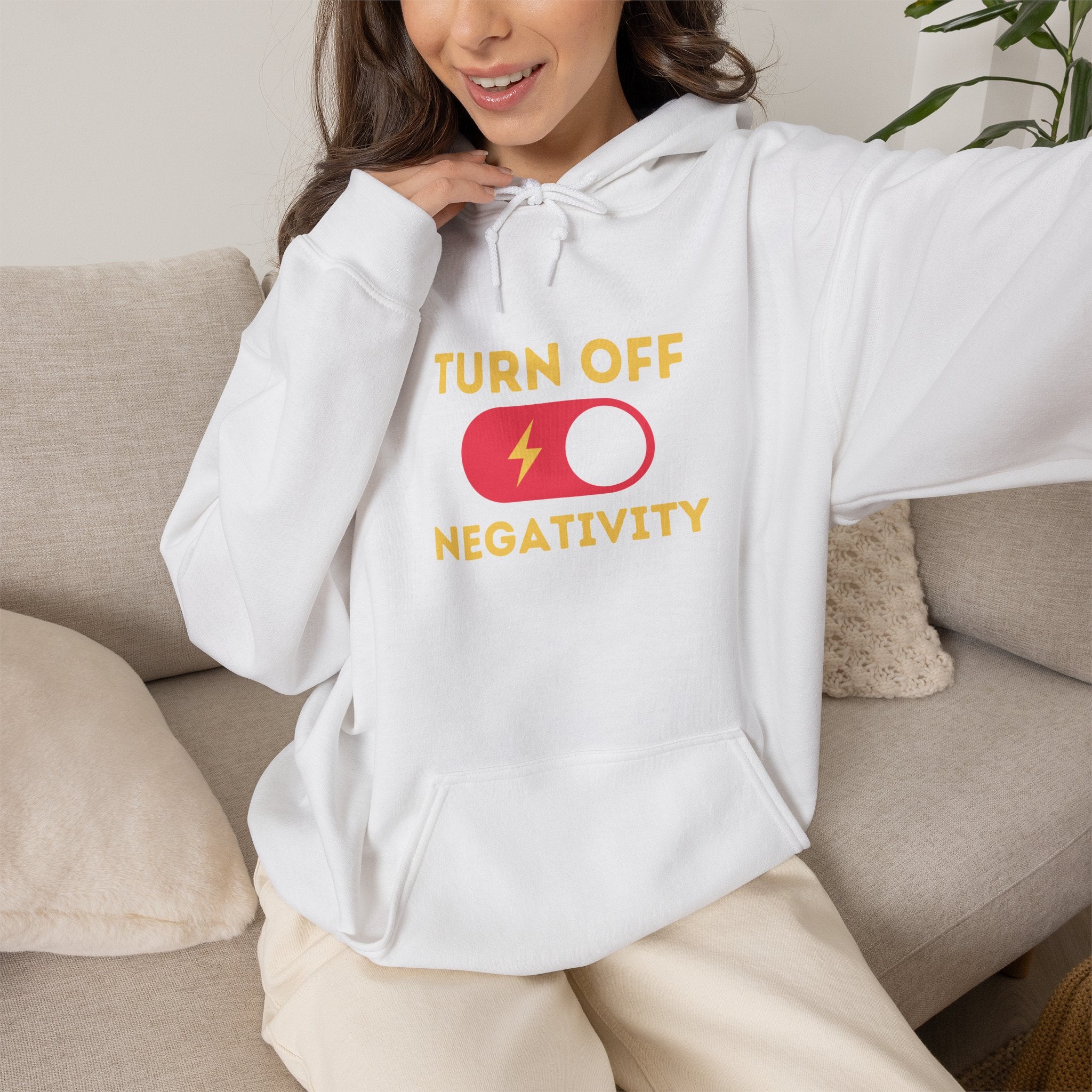 Hoodie - "Turn Off Negativity" Switch Graphic Hoodie