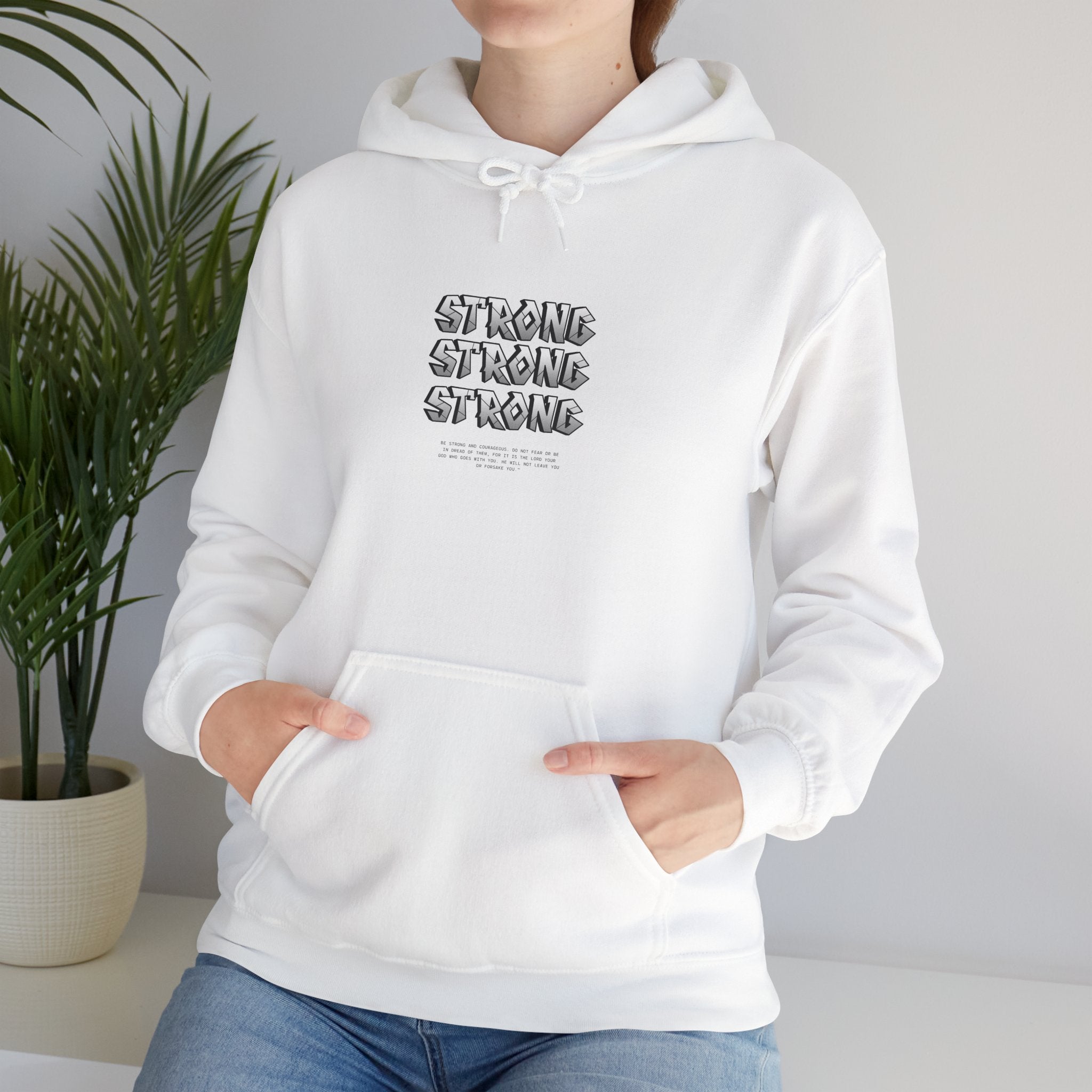 Strong x3 Hoodie — Minimal Motivational Pullover