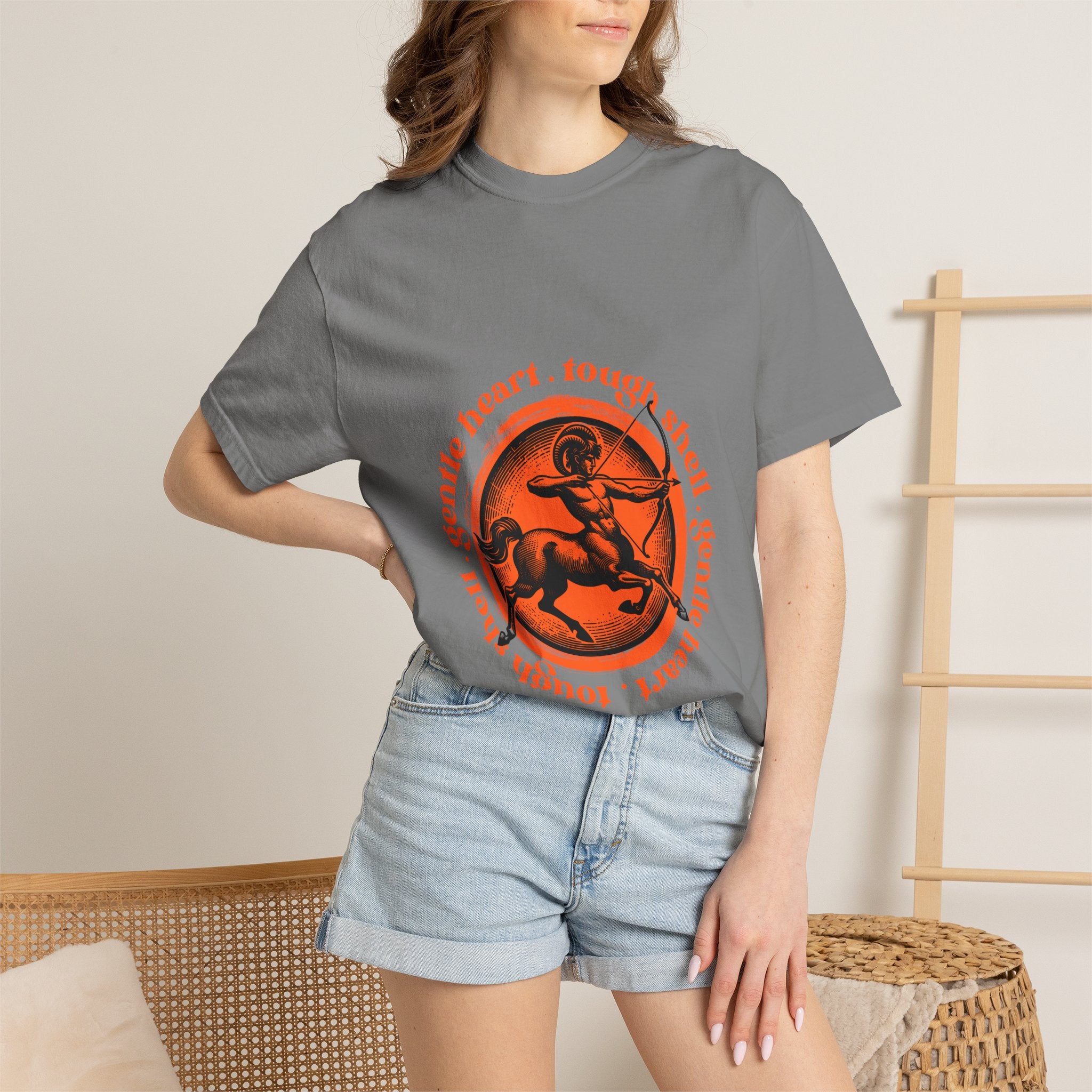 Aries Ram Graphic T-Shirt — "Gentle Heart, Tough Soul" Zodiac Tee