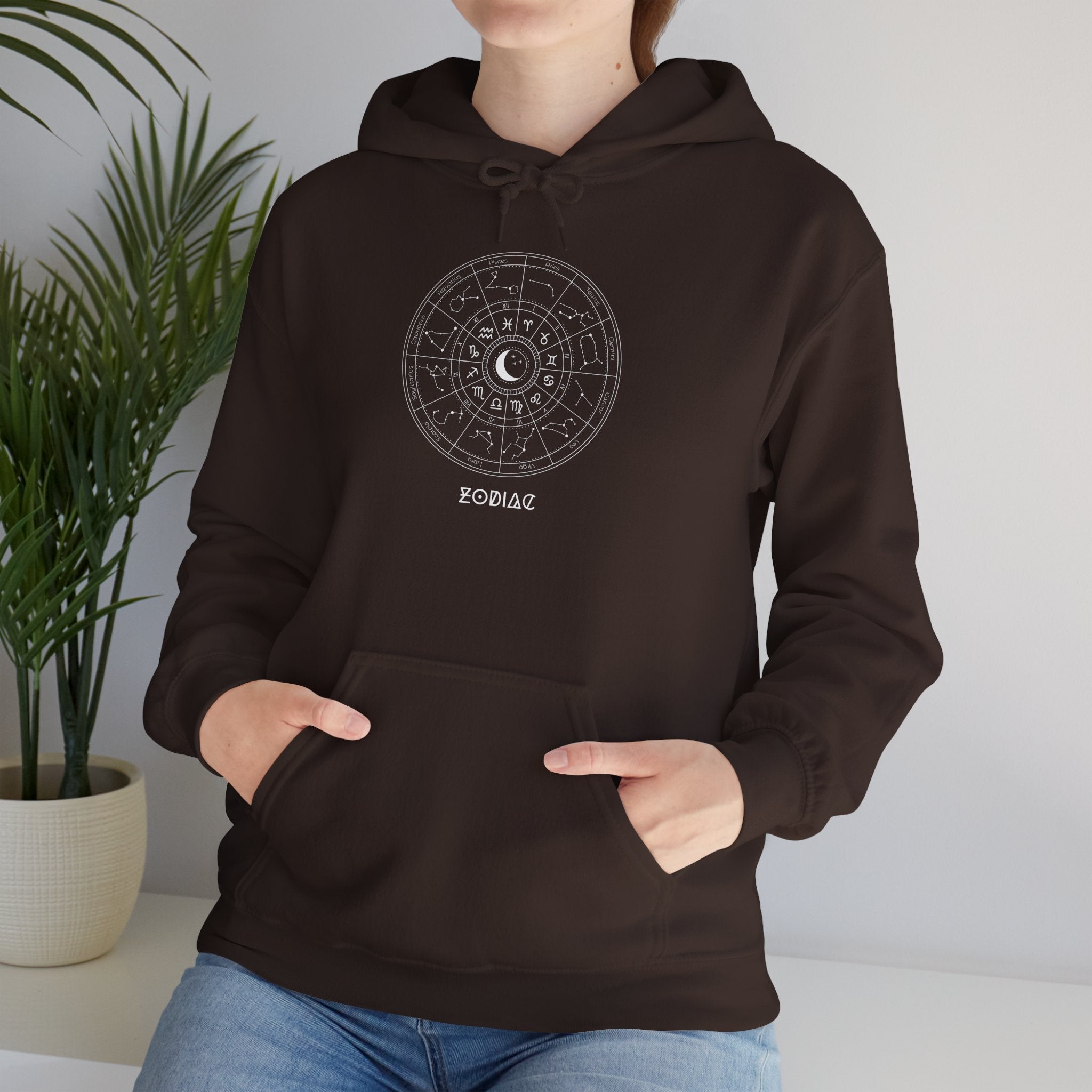 Zodiac Constellation Hoodie - Moon & Star Astrology Graphic Sweatshirt