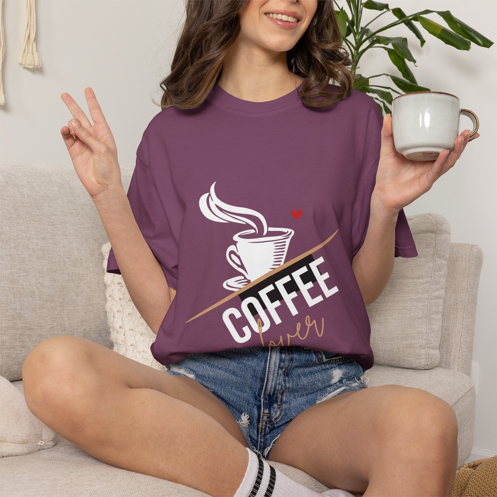 Coffee Lover T‑Shirt — Steaming Cup Graphic Tee