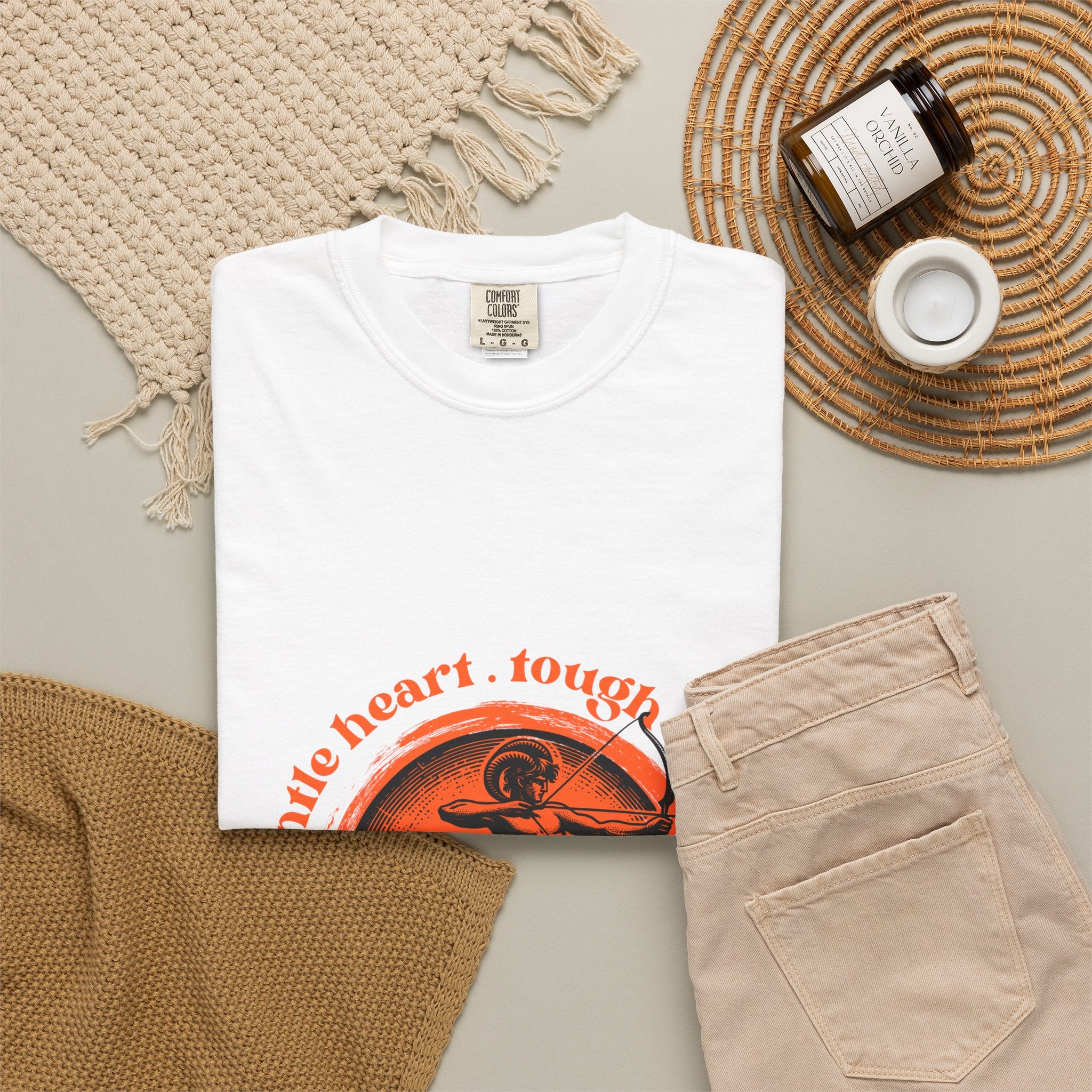Aries Ram Graphic T-Shirt — "Gentle Heart, Tough Soul" Zodiac Tee