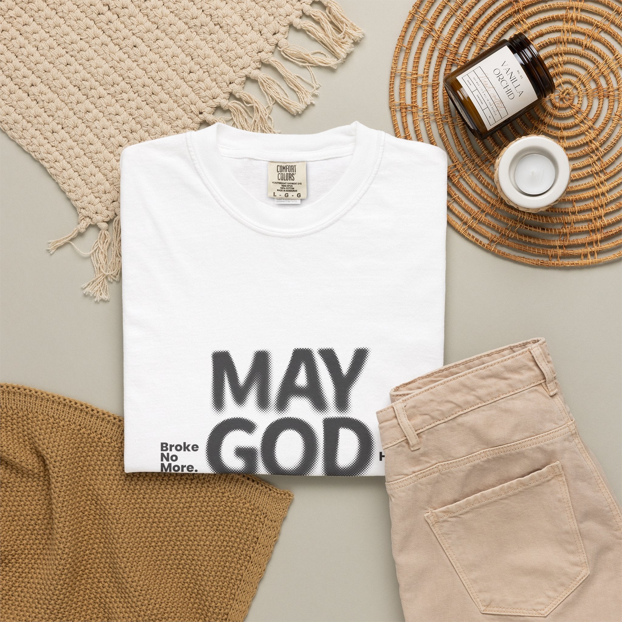 May God Bless You T-Shirt — Graphic Prayer Tee with Dollar Sign Design