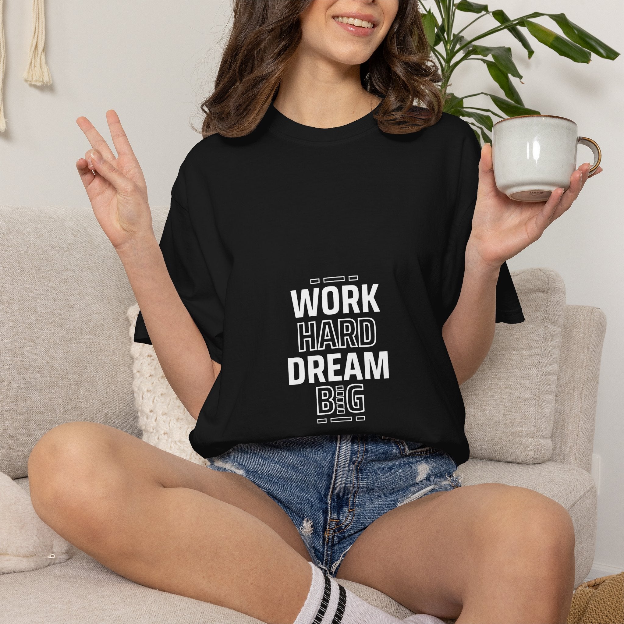 Work Hard Dream Big T-Shirt — Motivational Graphic Tee