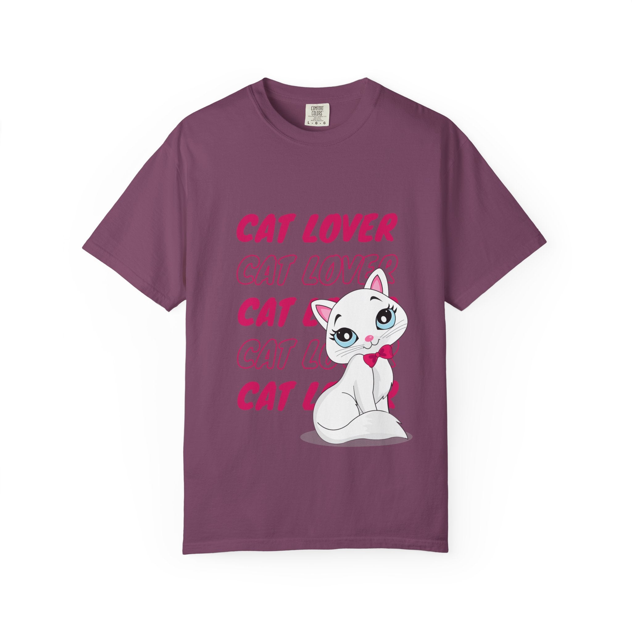 Cat Lover T-Shirt — Cute White Kitten Graphic Tee for Cat Moms & Fans
