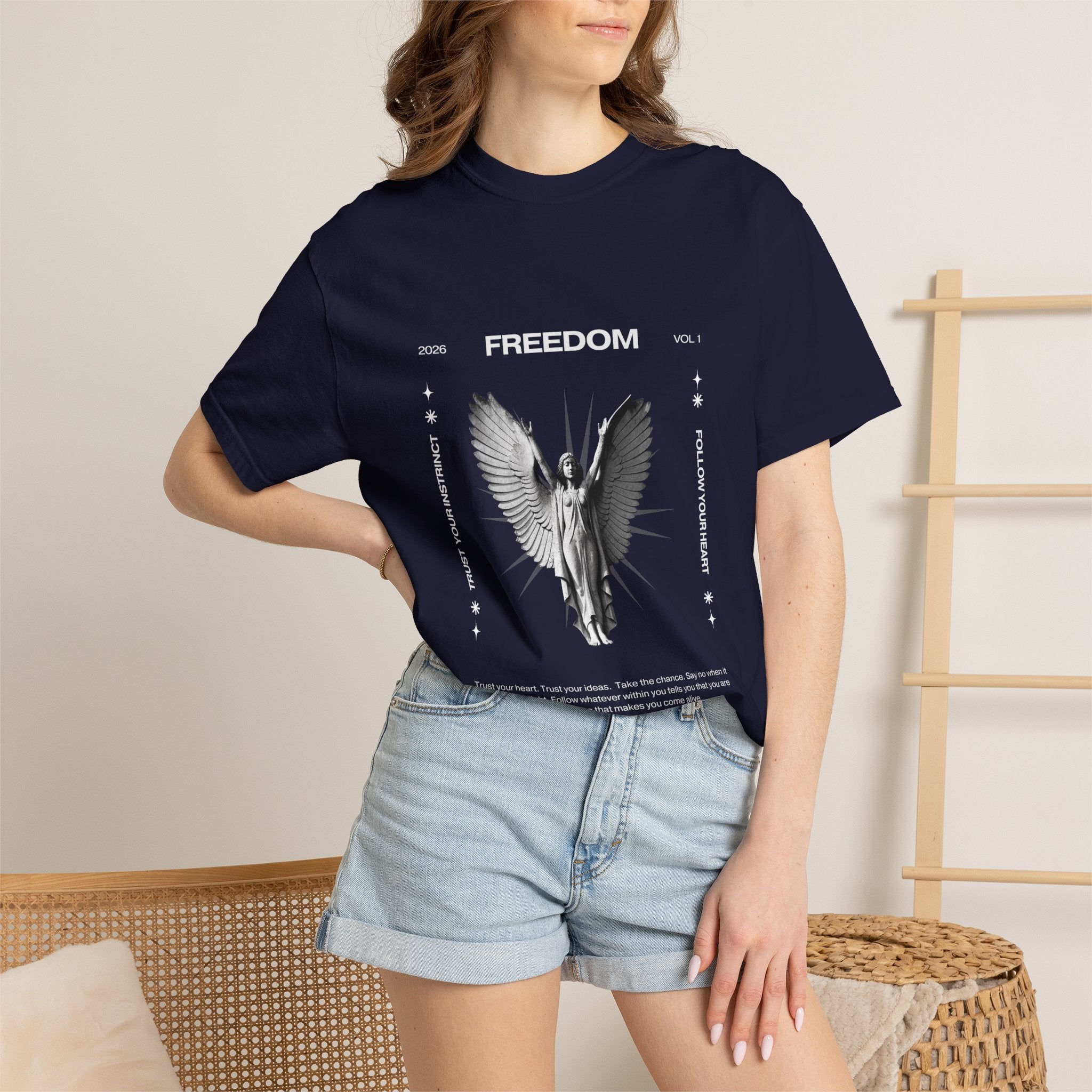 Freedom Angel Graphic T‑Shirt