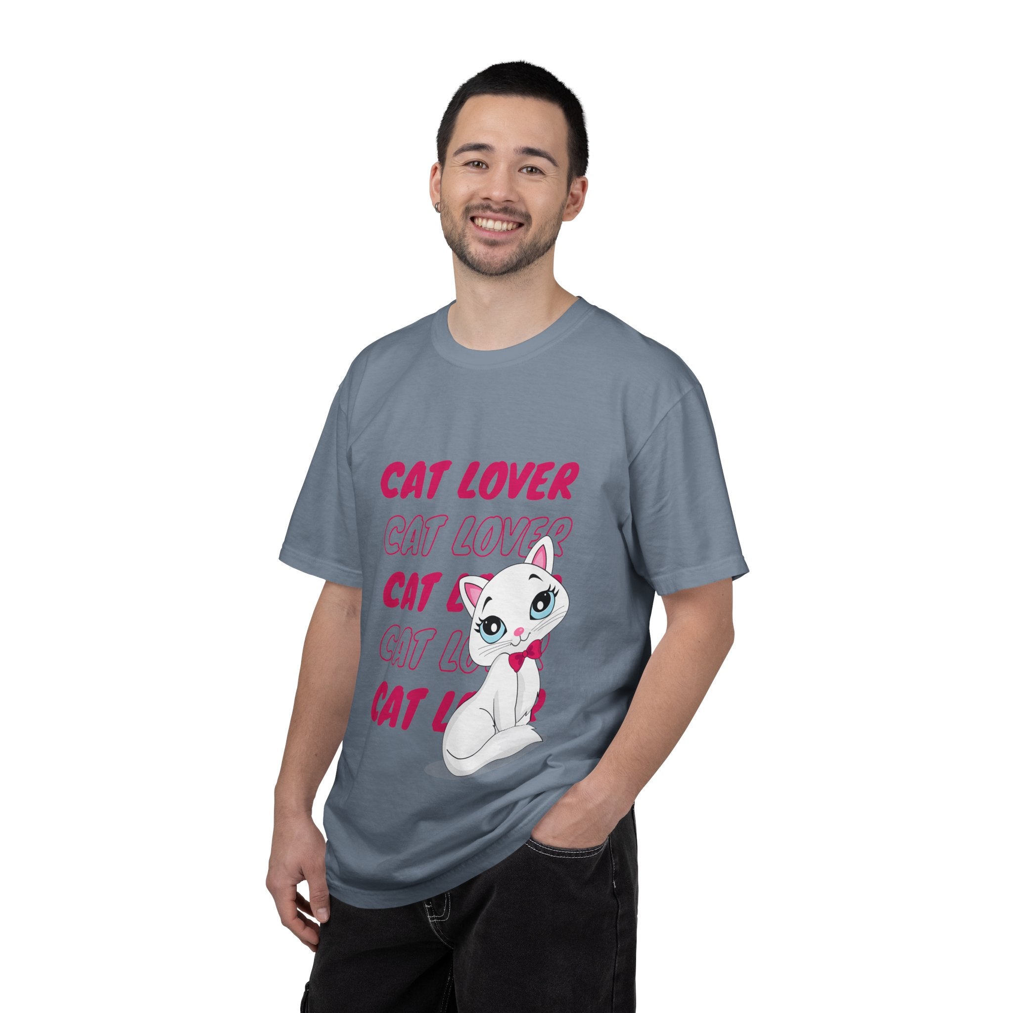 Cat Lover T-Shirt — Cute White Kitten Graphic Tee for Cat Moms & Fans
