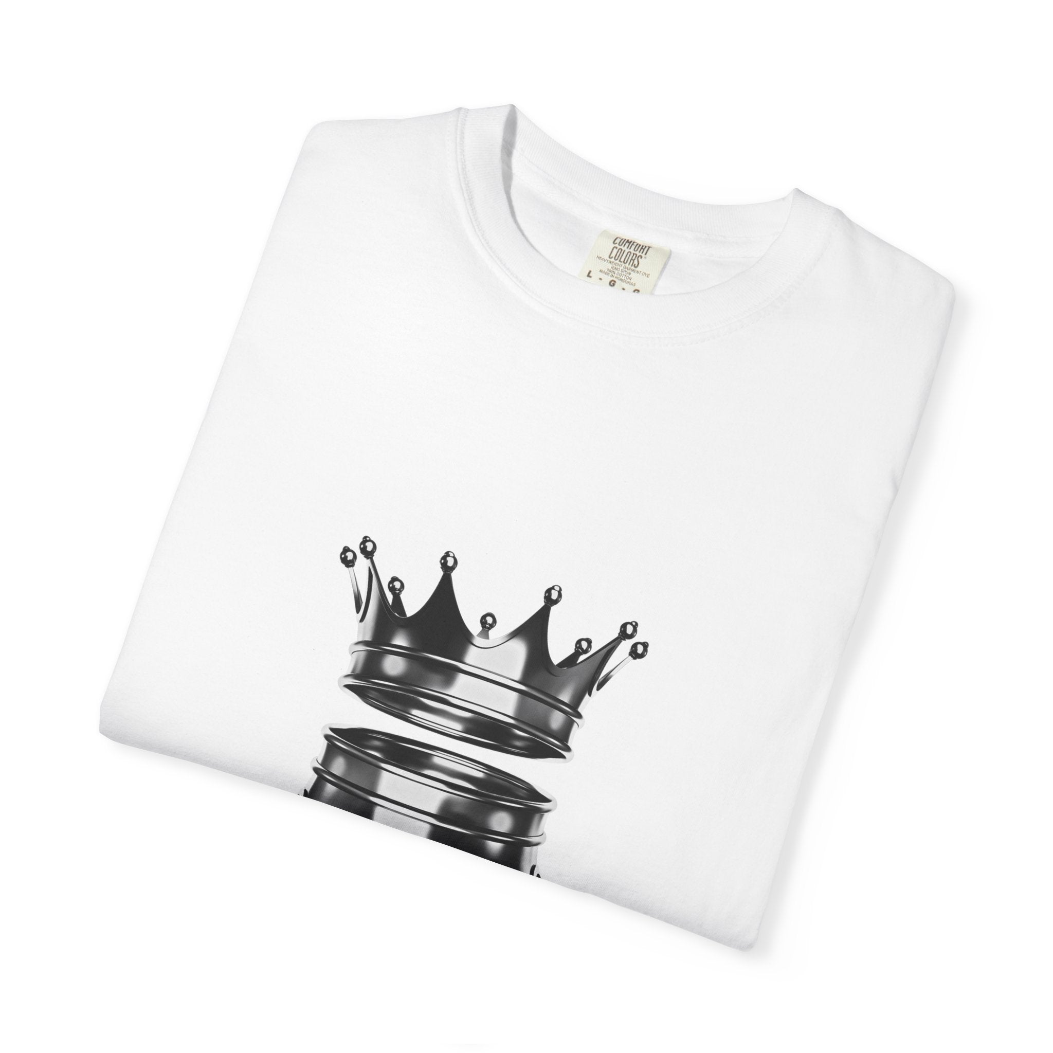Crown Reflection T‑Shirt — Minimal Black Crown Graphic Tee