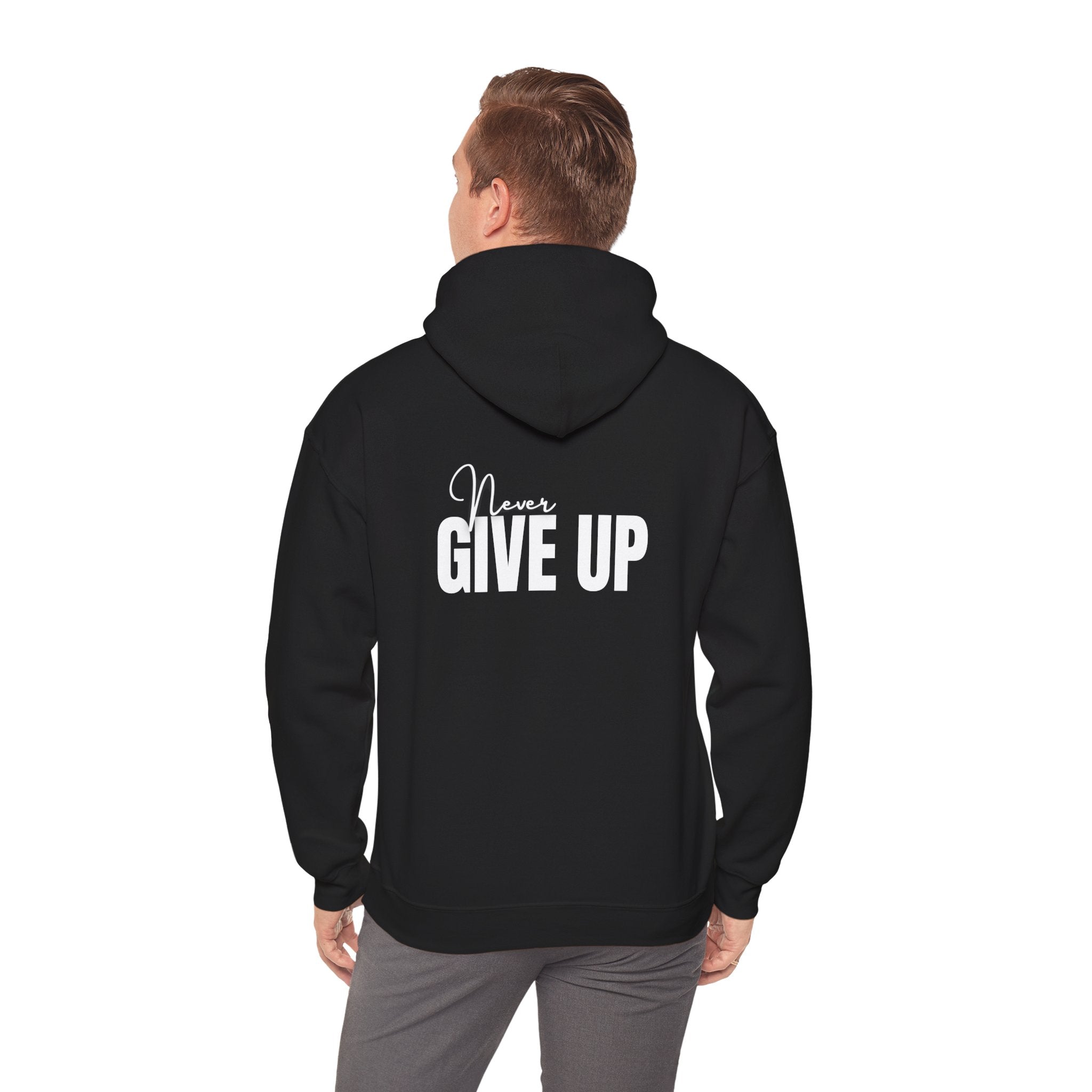Never Give Up Hoodie – Motivational Inspirational Pullover for Athletes & Students