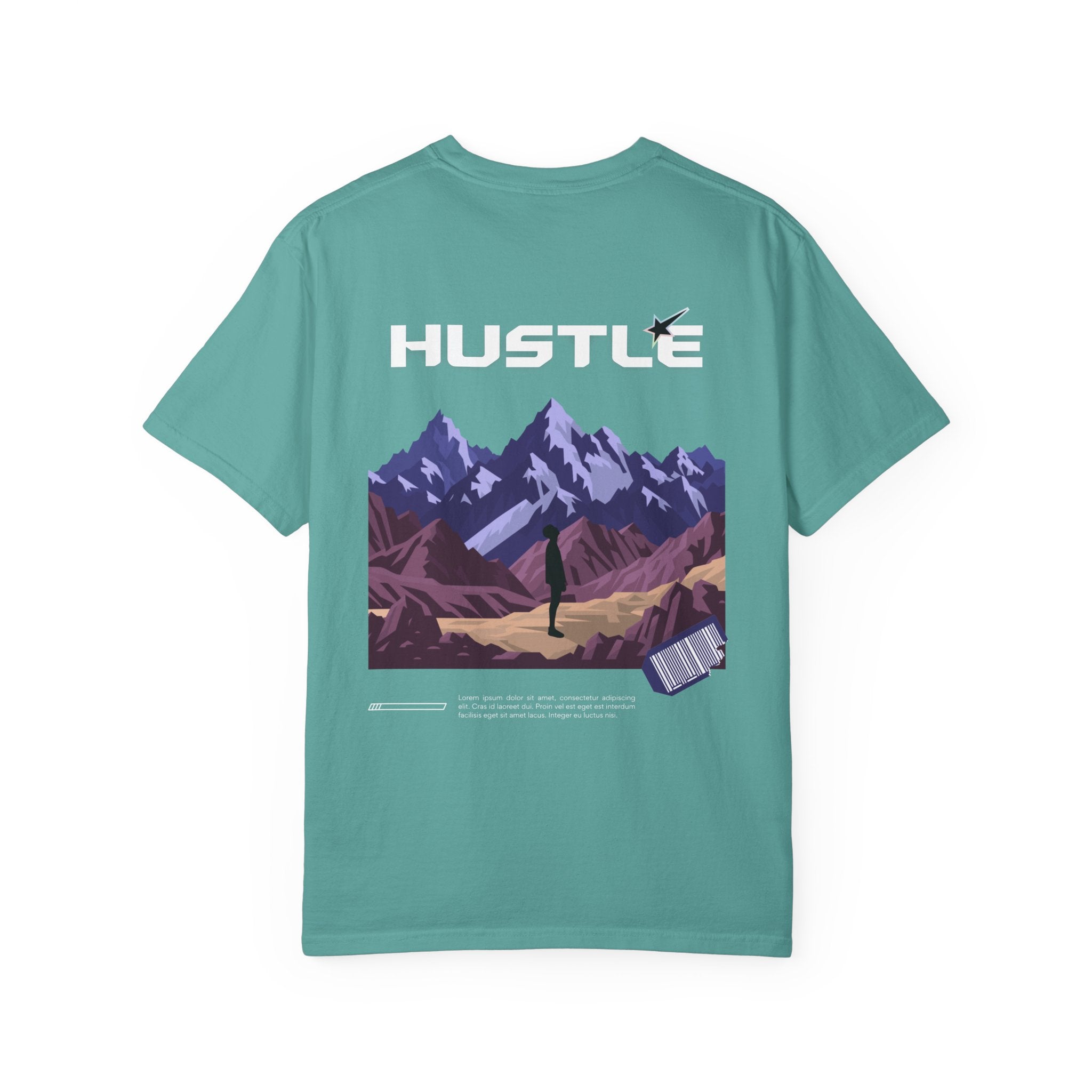 Hustle Mountain T-Shirt — Adventure Motivational Graphic Tee
