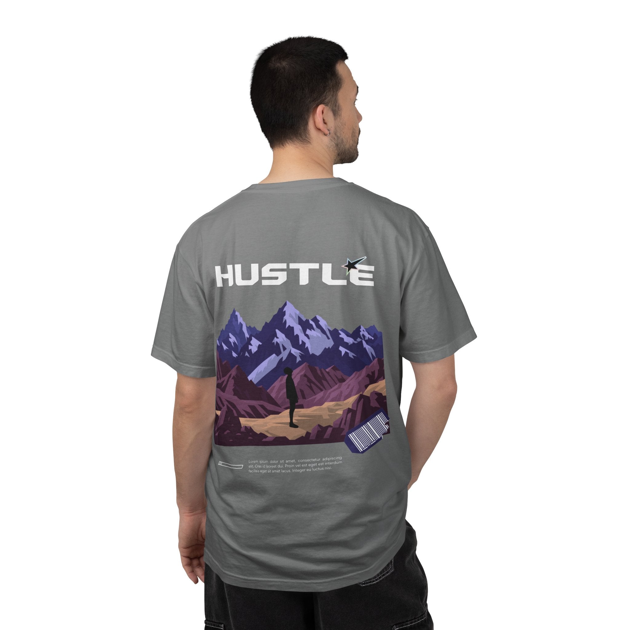 Hustle Mountain T-Shirt — Adventure Motivational Graphic Tee