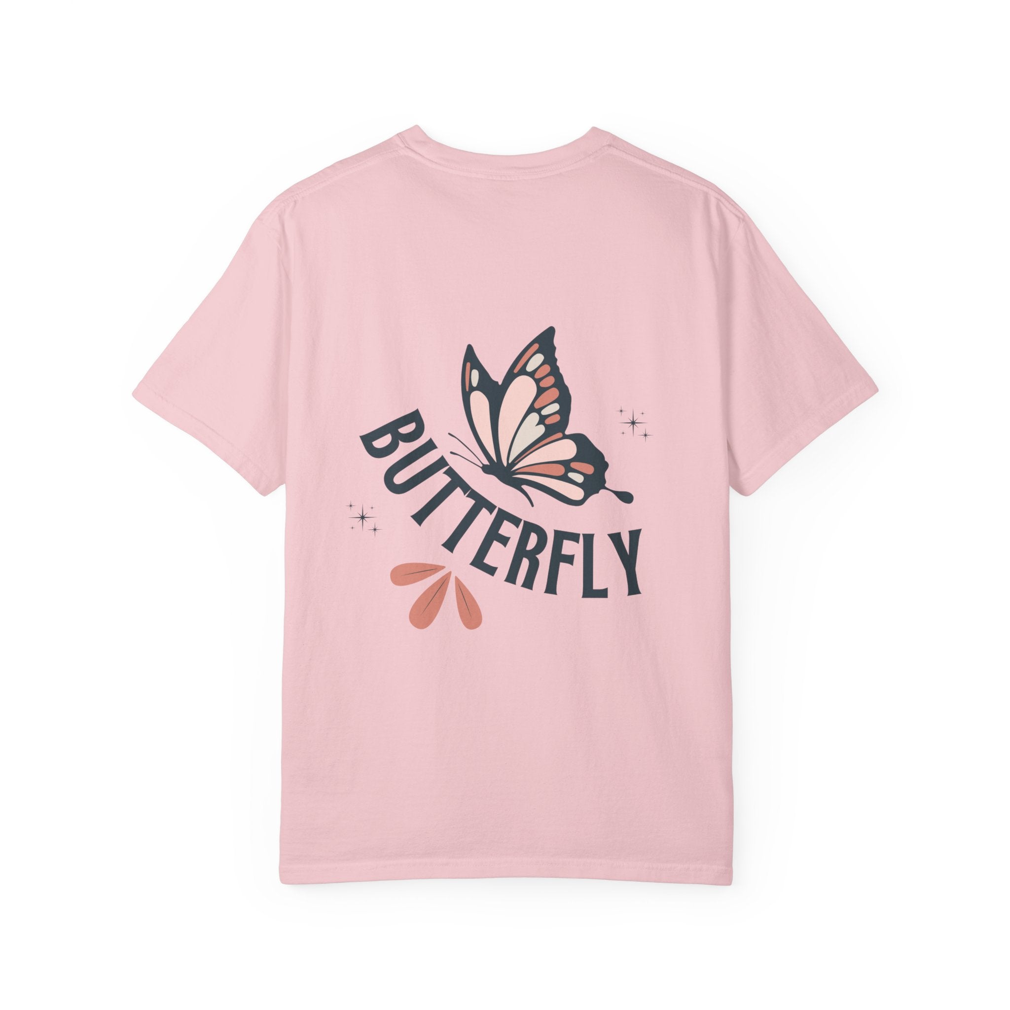 Butterfly Graphic T-Shirt — Pink Monarch Floral Tee