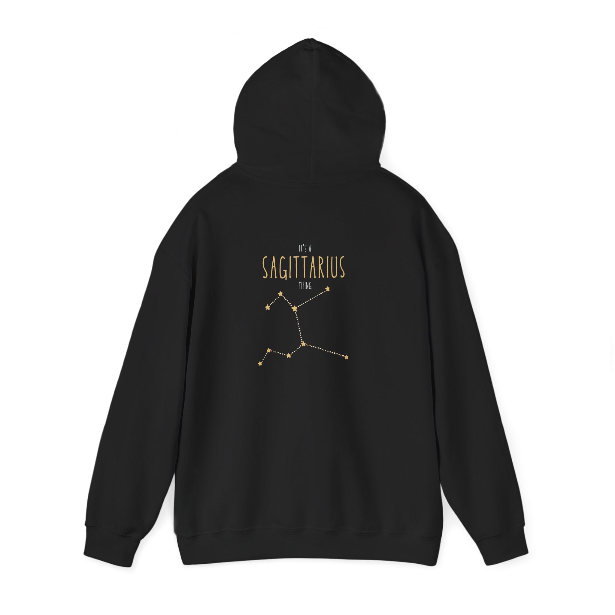 Sagittarius Constellation Hoodie – Gold Zodiac Graphic