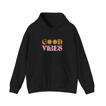 Good Vibes Hoodie — Retro Sun Graphic Pullover
