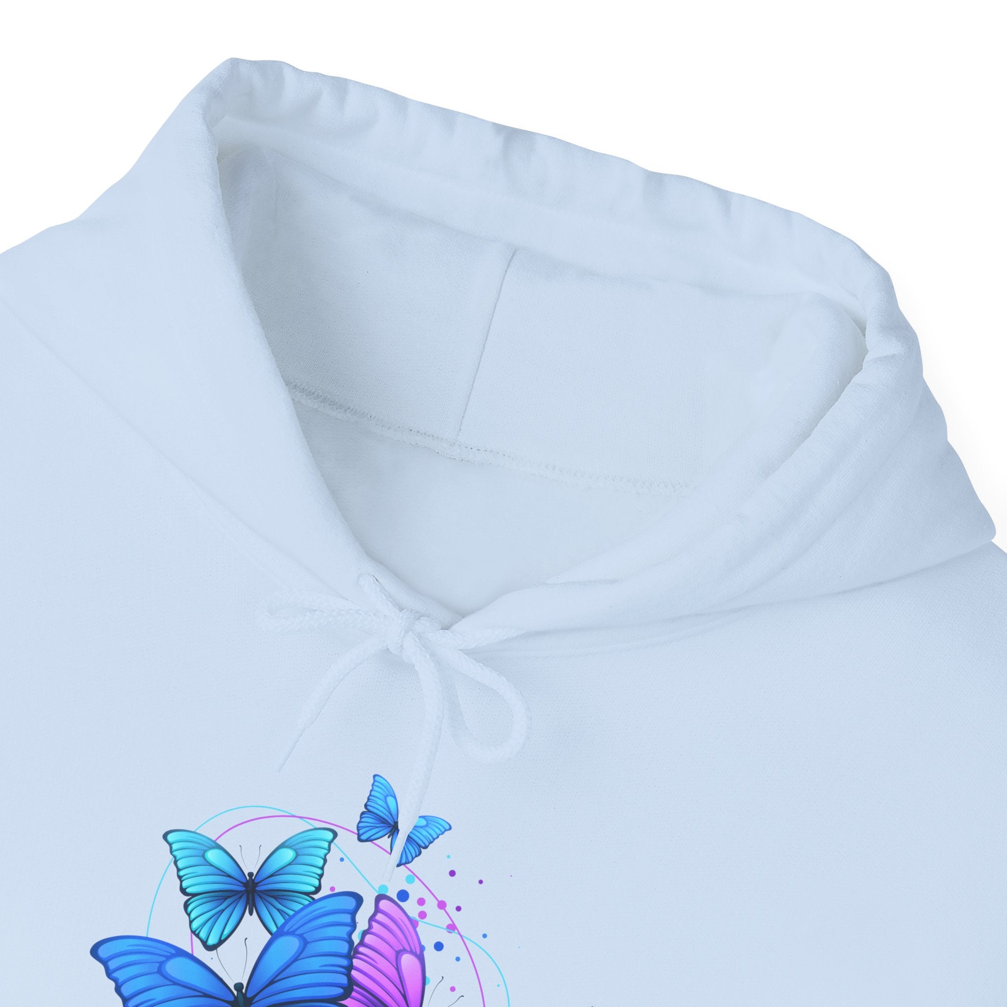 Butterfly Cluster Hoodie – Blue & Purple Butterfly Graphic Sweatshirt