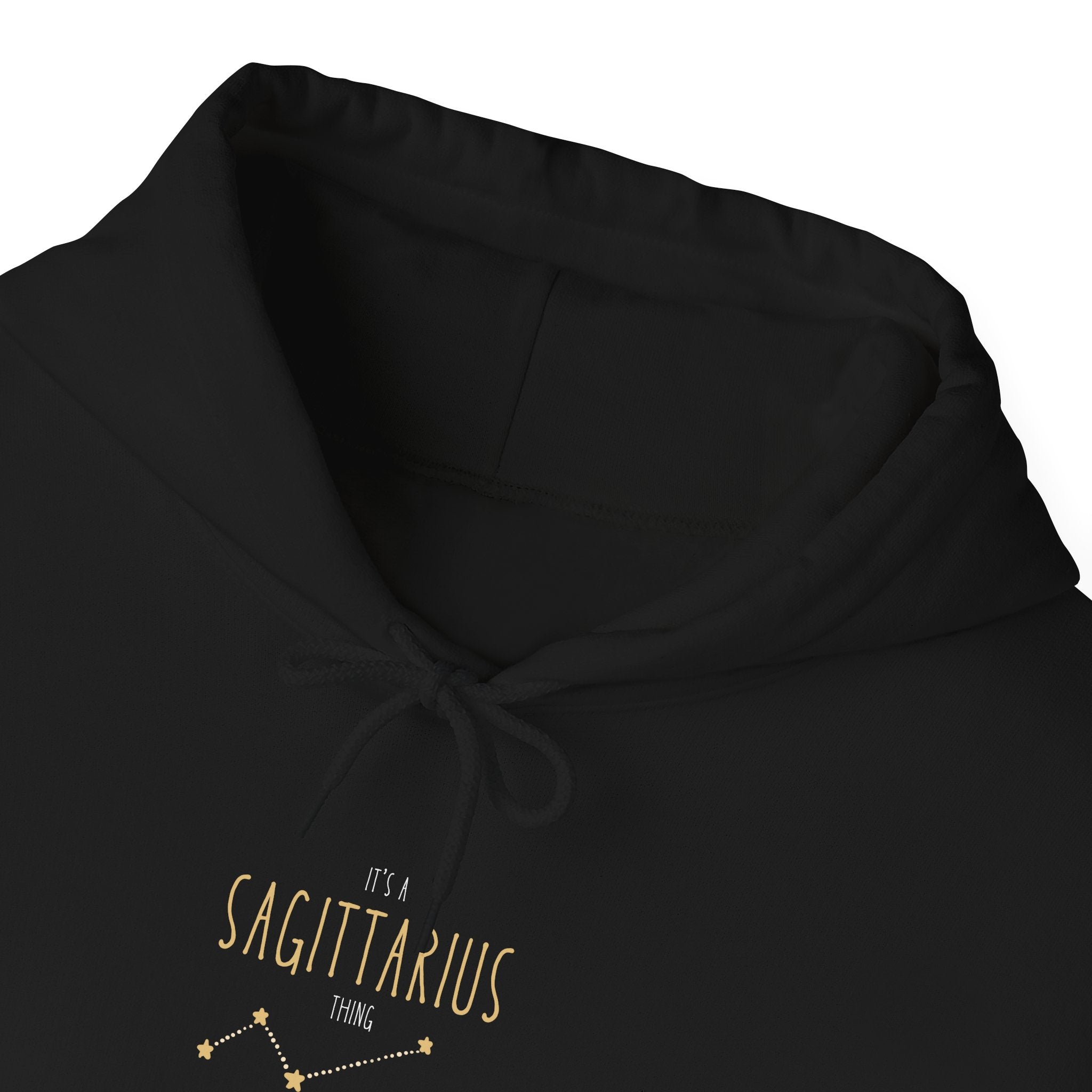 Sagittarius Constellation Hoodie – Gold Zodiac Graphic