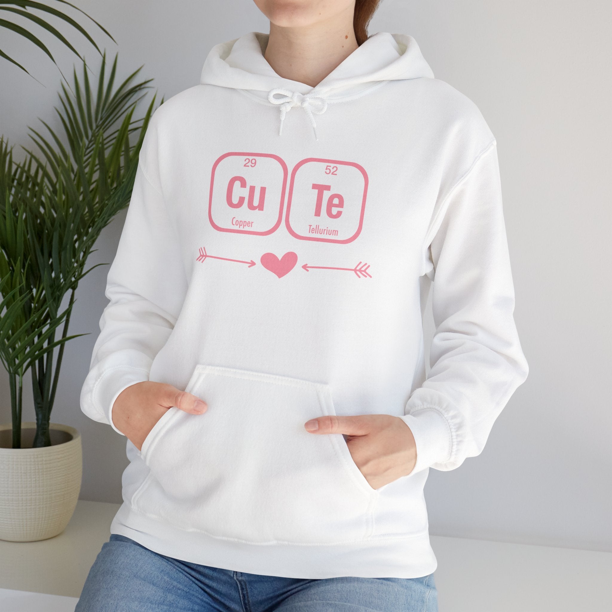 Cute Chemistry Hoodie – "Cu Te" Element Symbols Valentine Pullover