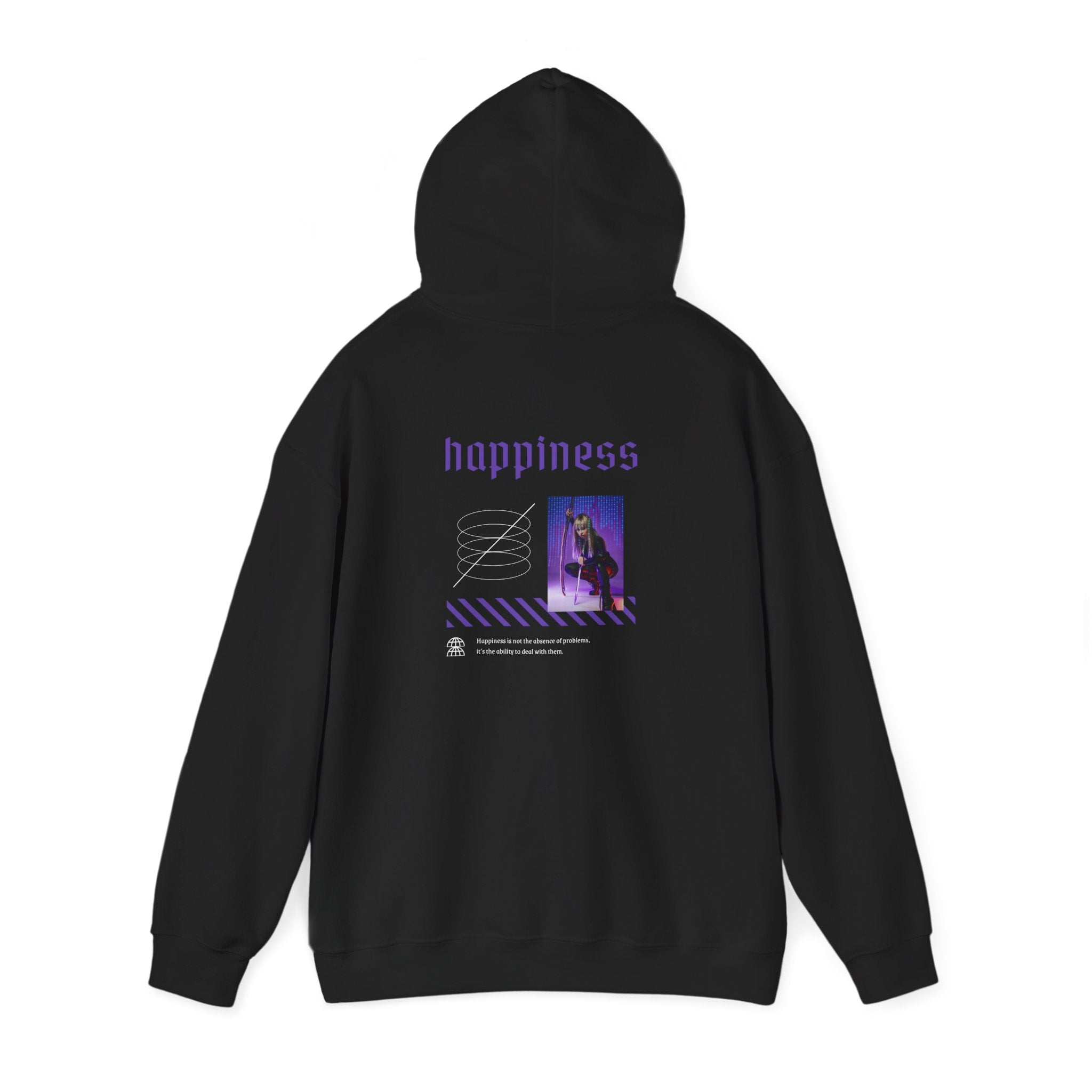 Hoodie — 'happiness' Vaporwave Graphic Pullover