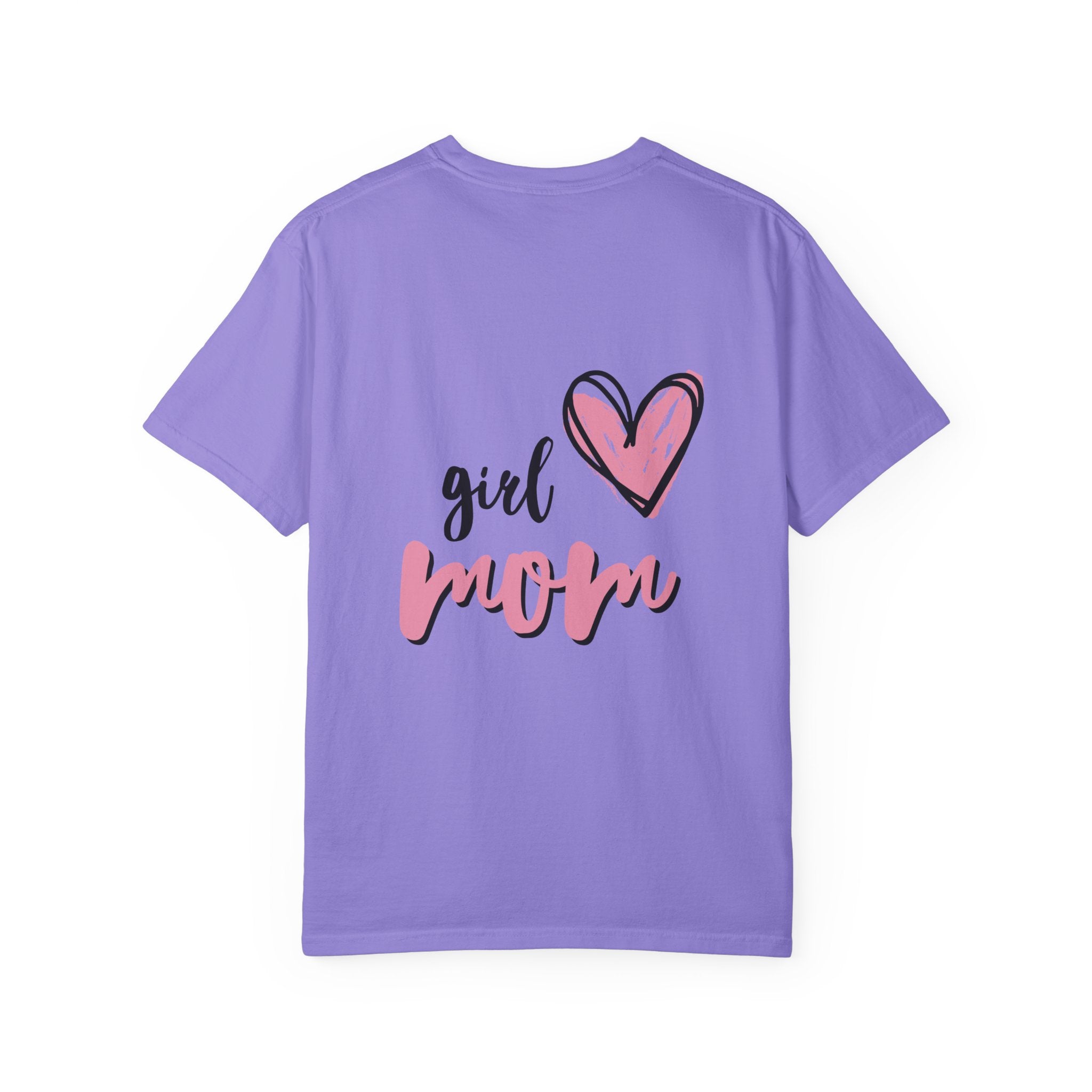 Girl Mom T-Shirt — Pink Heart Mom Shirt for New & Proud Mothers