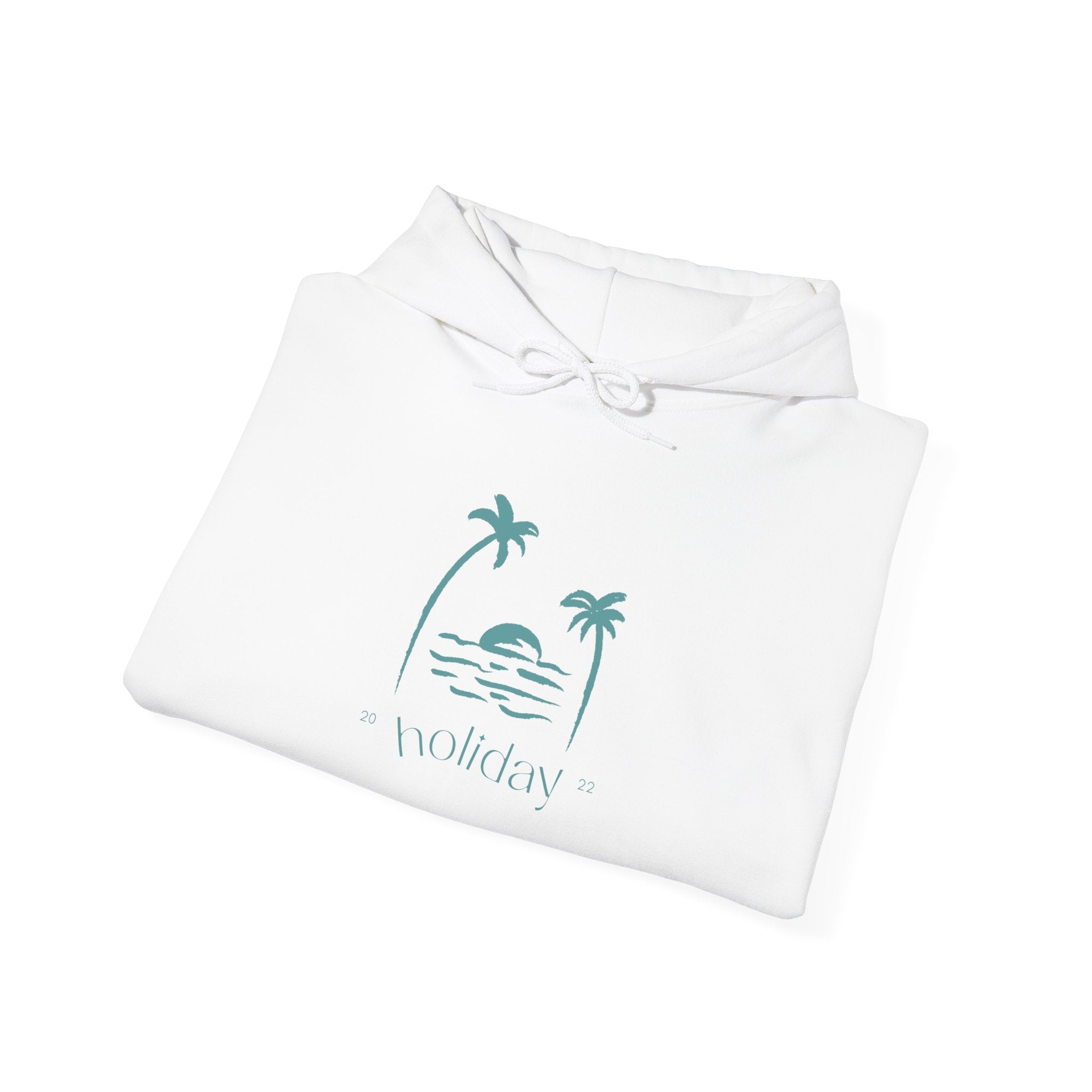 Sunset Palms Hoodie – Coastal 'Woke Up' Beach Sweatshirt