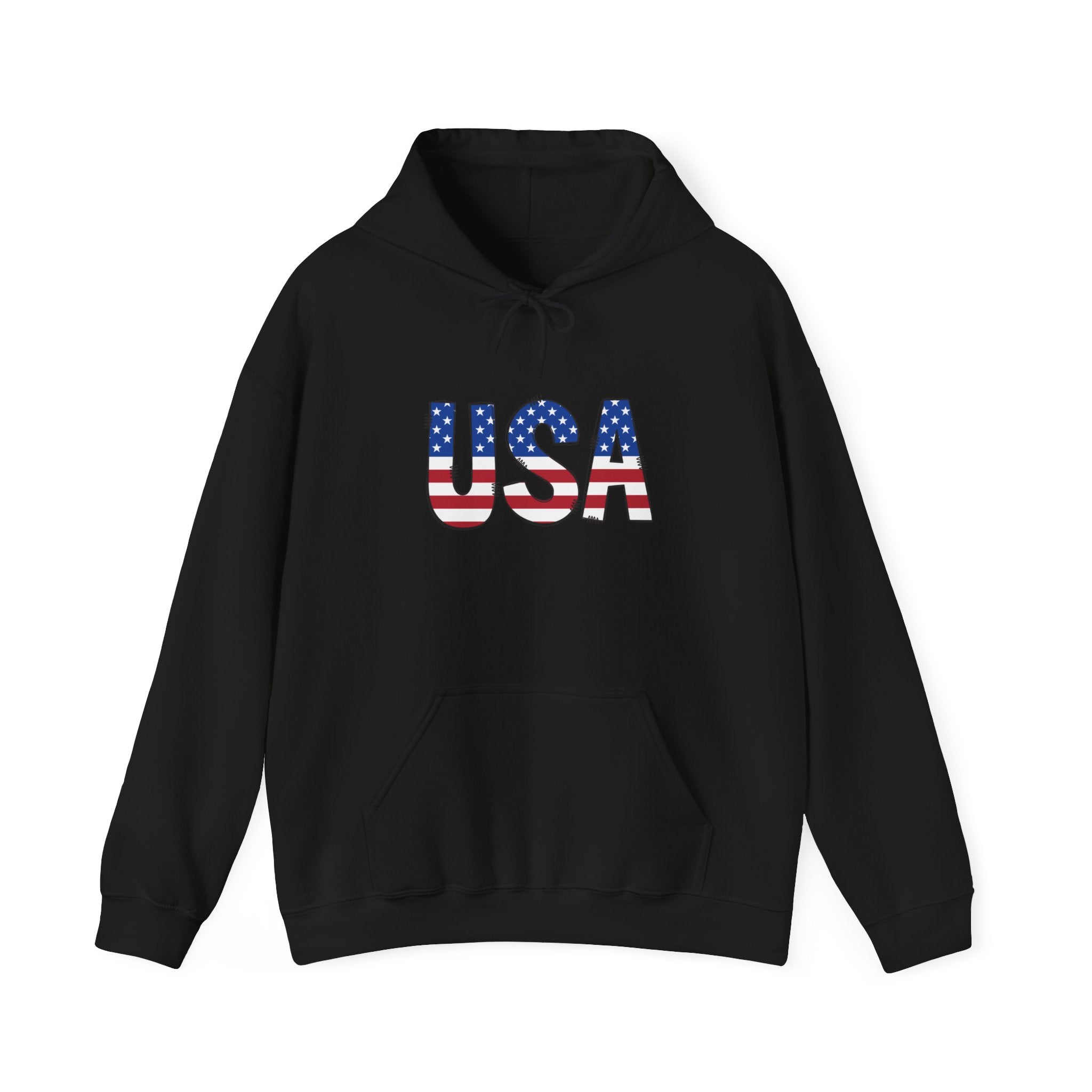 USA Flag Pullover Hoodie — Patriotic American Hoodie for 4th of July & Veterans Day